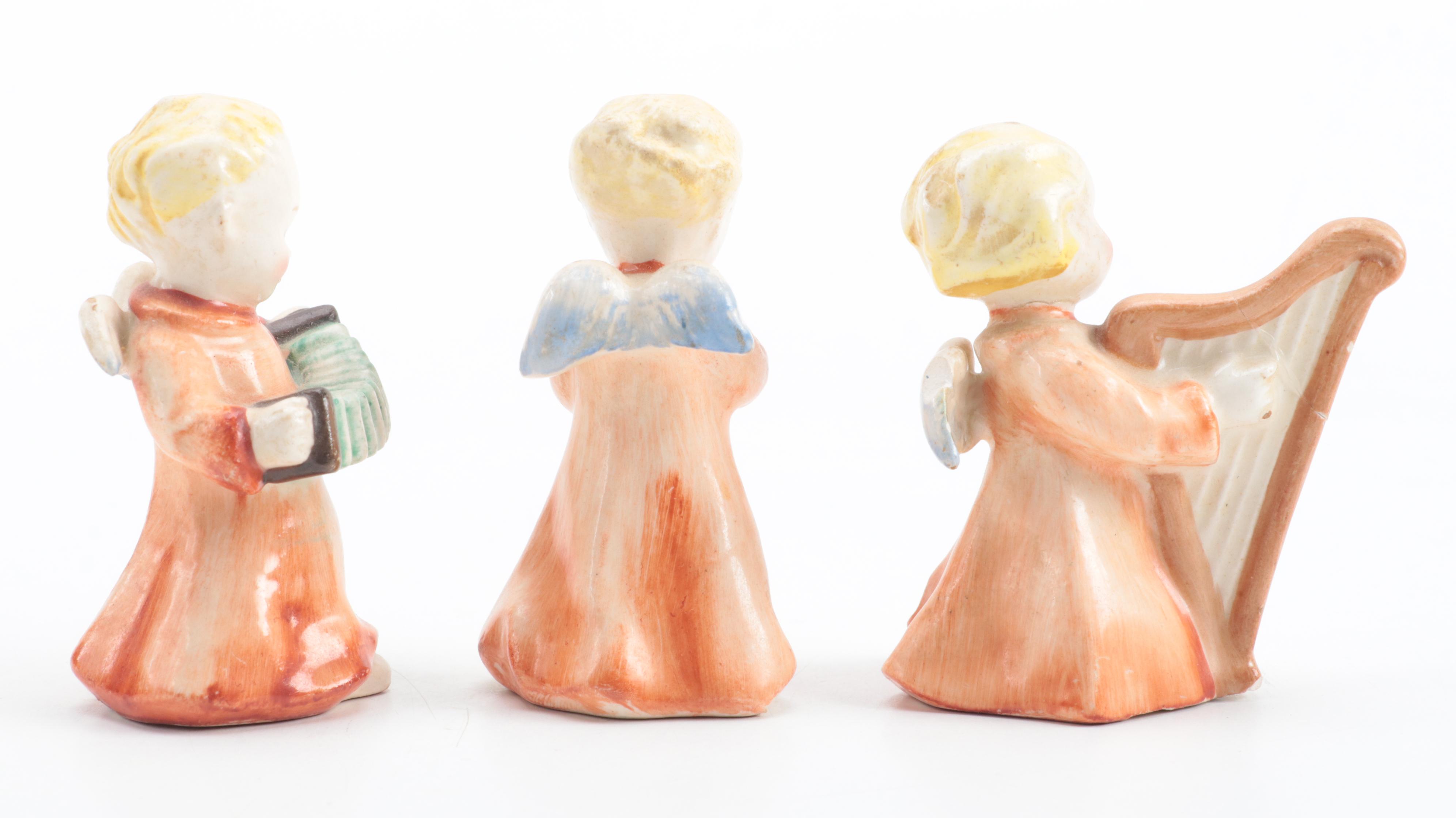 Goebel Hummel Ceramic Angel Figurines, circa 1950