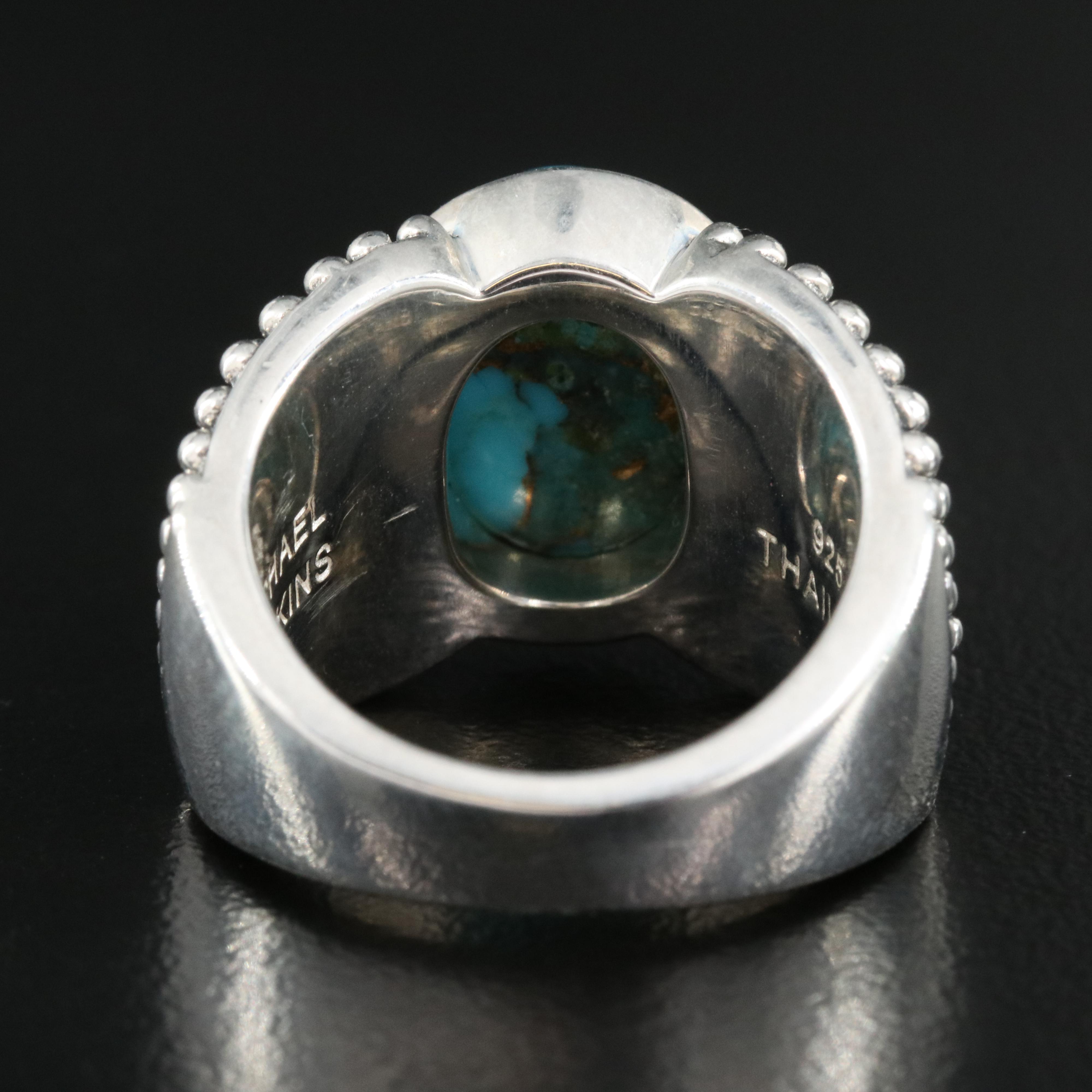 Michael Dawkins Sterling Turquoise Ring