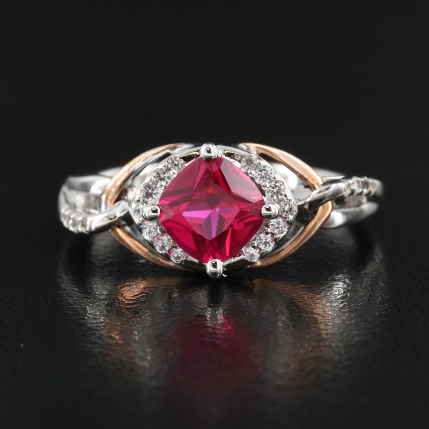 Sterling Ruby and Sapphire Ring