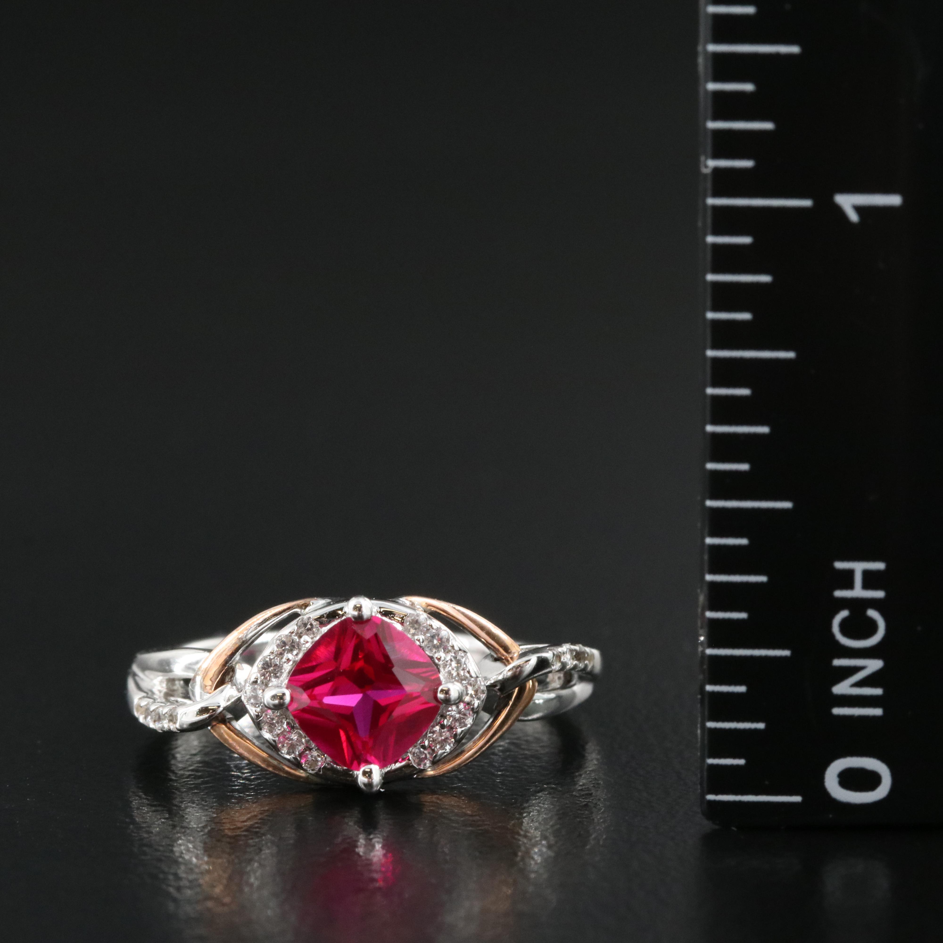 Sterling Ruby and Sapphire Ring