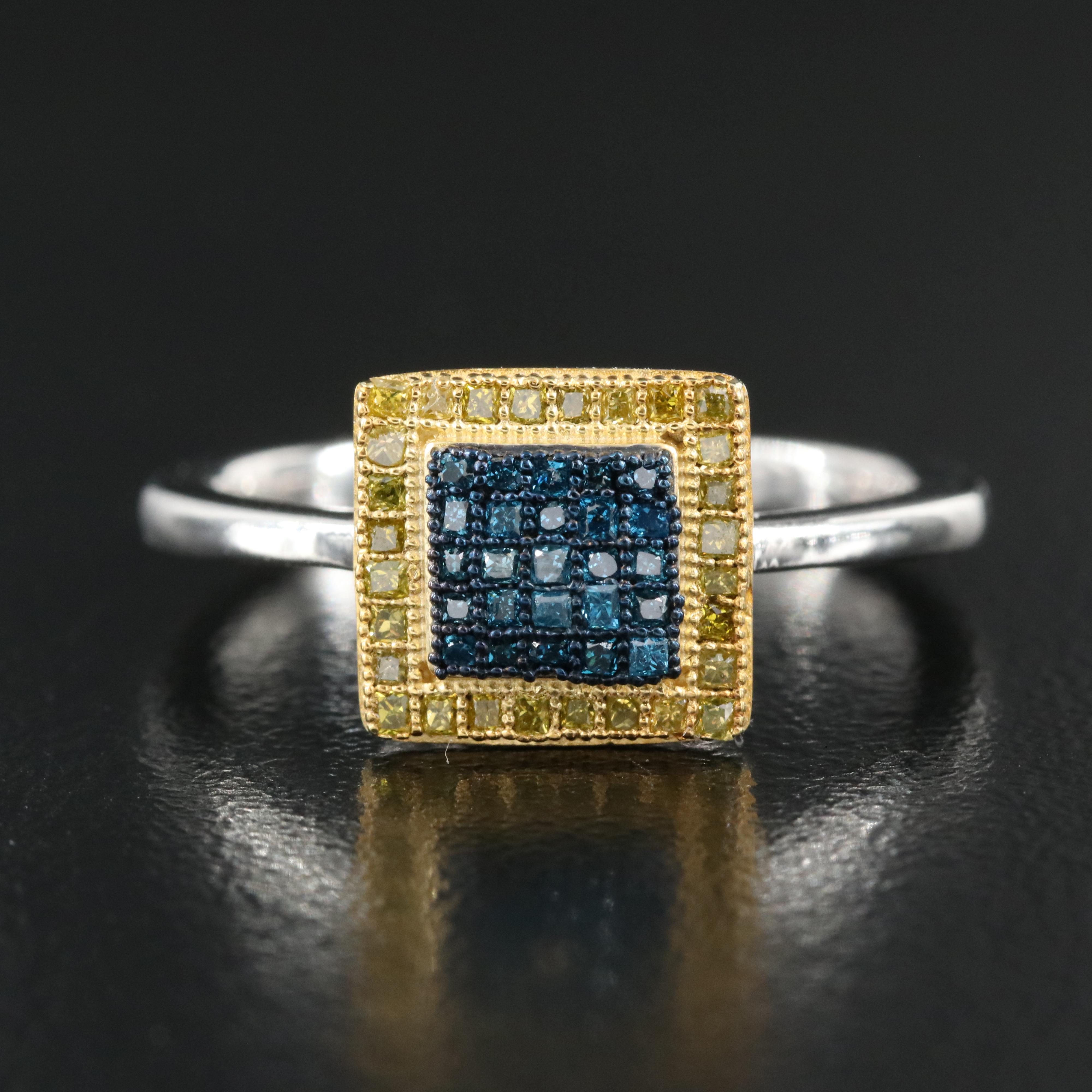 Sterling Diamond Ring