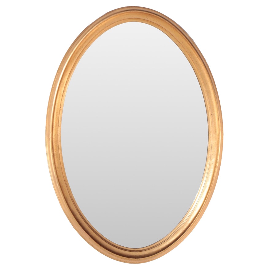 La Barge Giltwood Oval Mirror, Mid to Late 20th Century