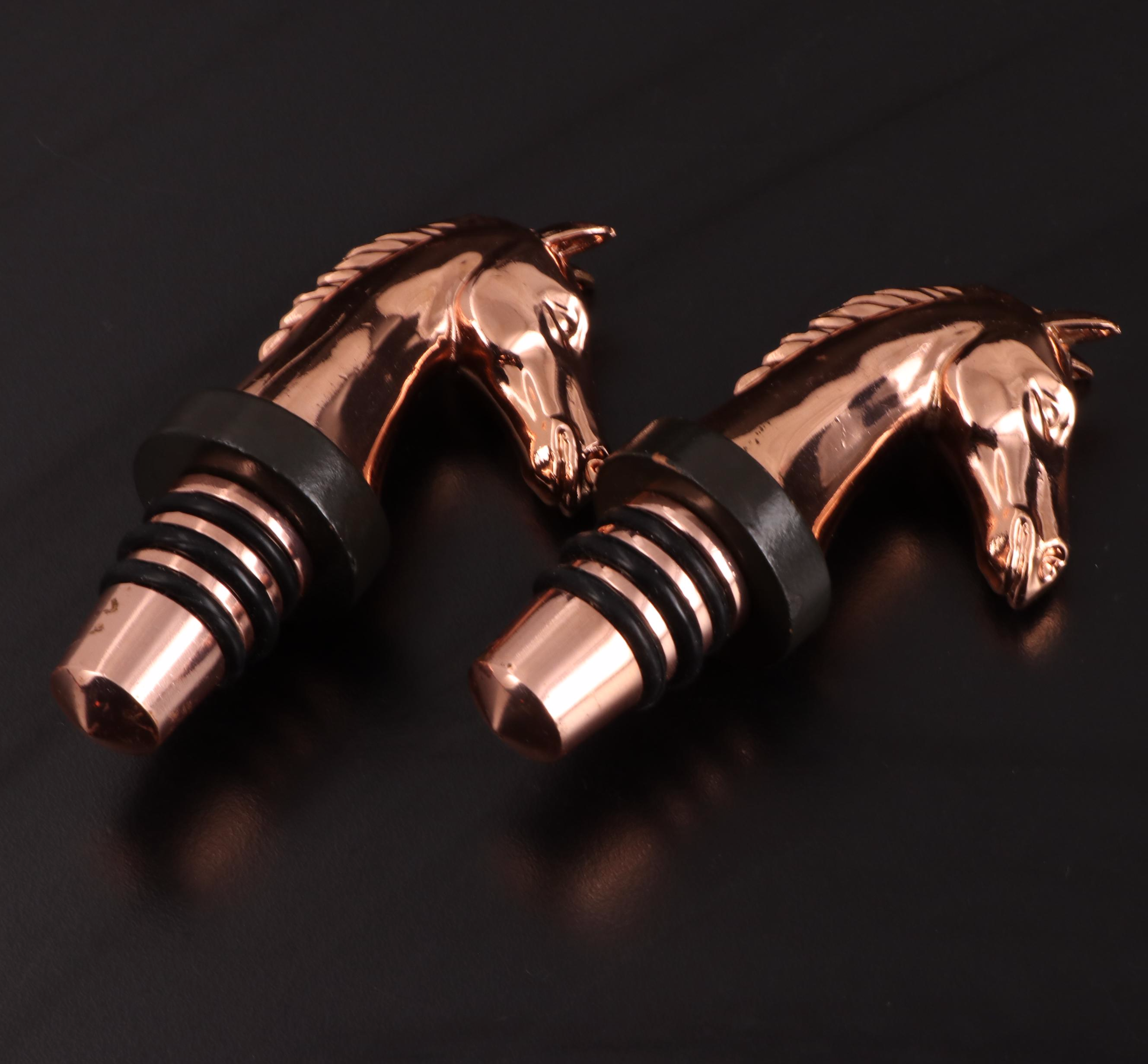 Woodford Reserve Horse Head Bottle Stoppers with Other Glass Champagne Flutes