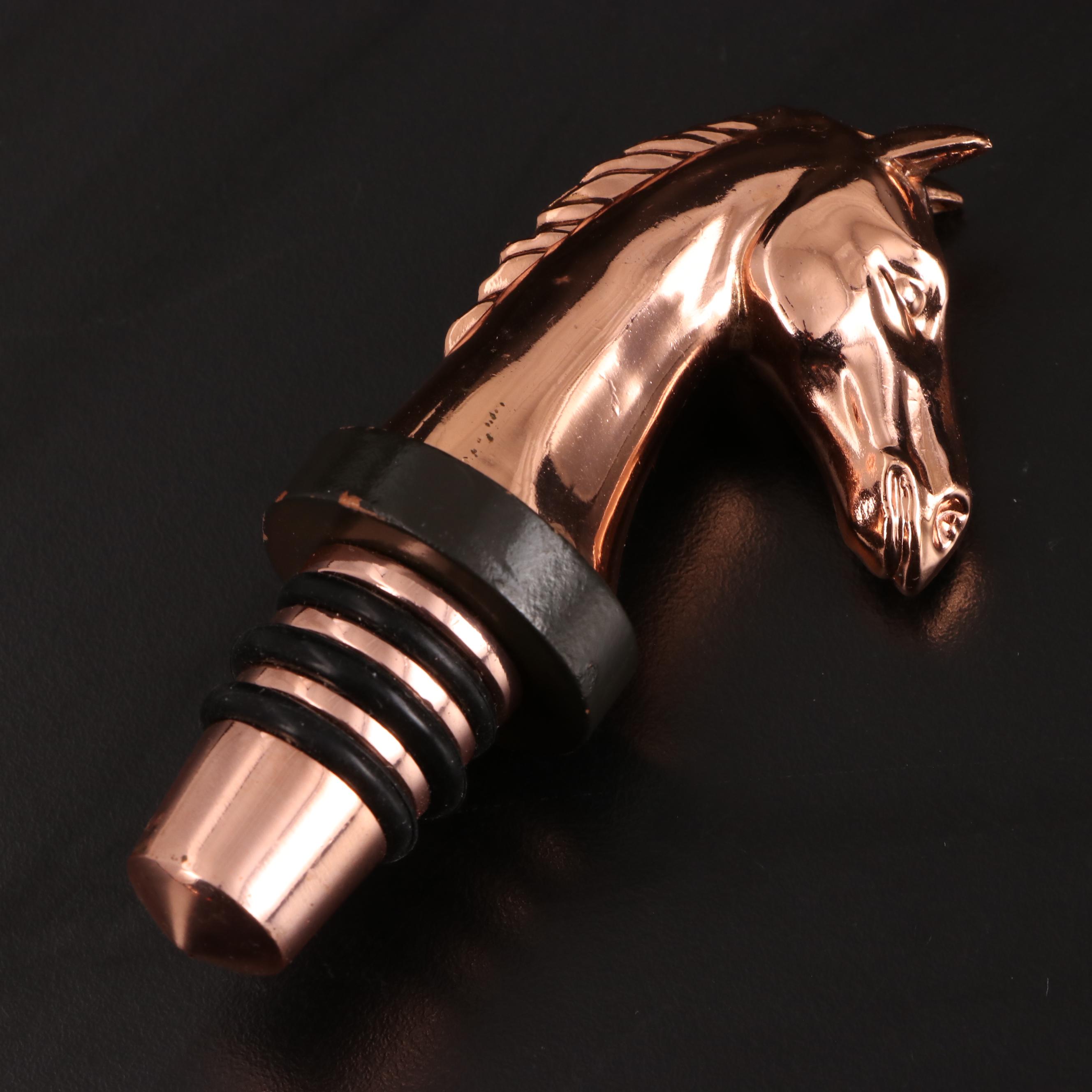 Woodford Reserve Horse Head Bottle Stoppers with Other Glass Champagne Flutes