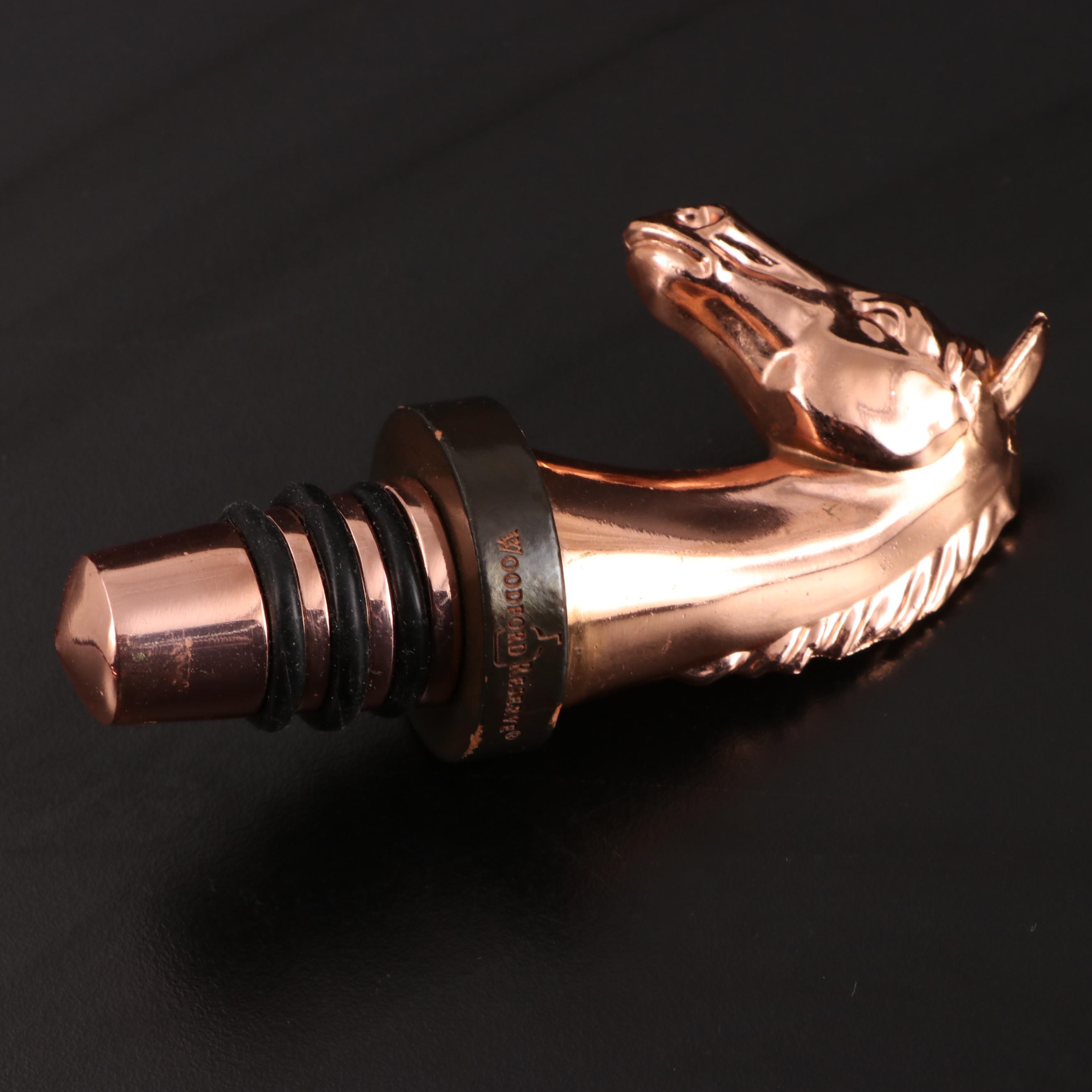 Woodford Reserve Horse Head Bottle Stoppers with Other Glass Champagne Flutes