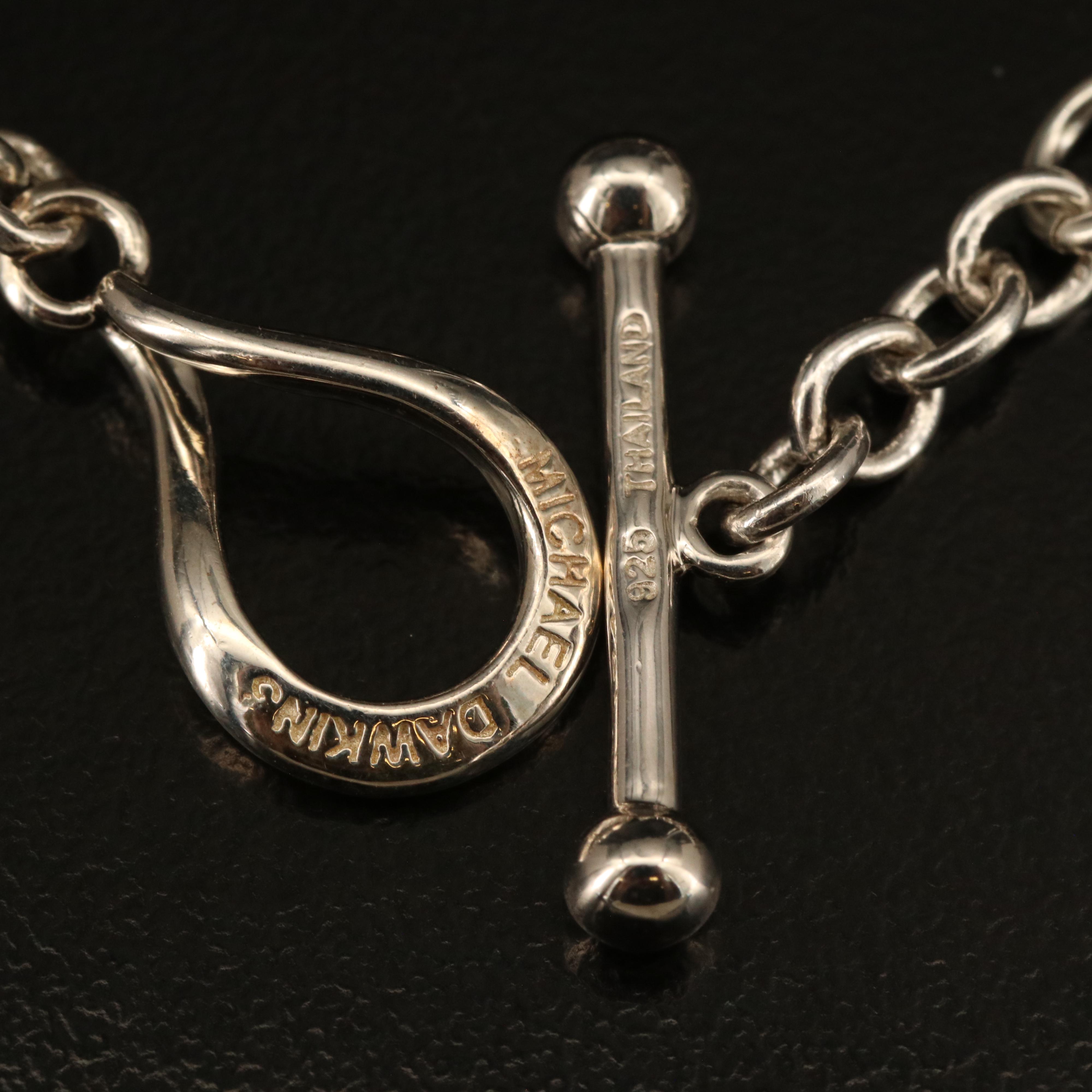 Michael Dawkins Sterling Quartz and Mother-of-Pearl Doublet Necklace