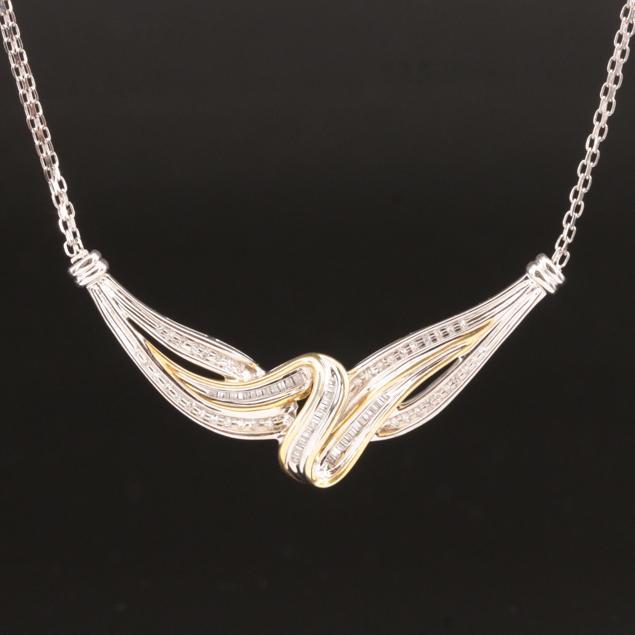 Sterling Diamond Necklace