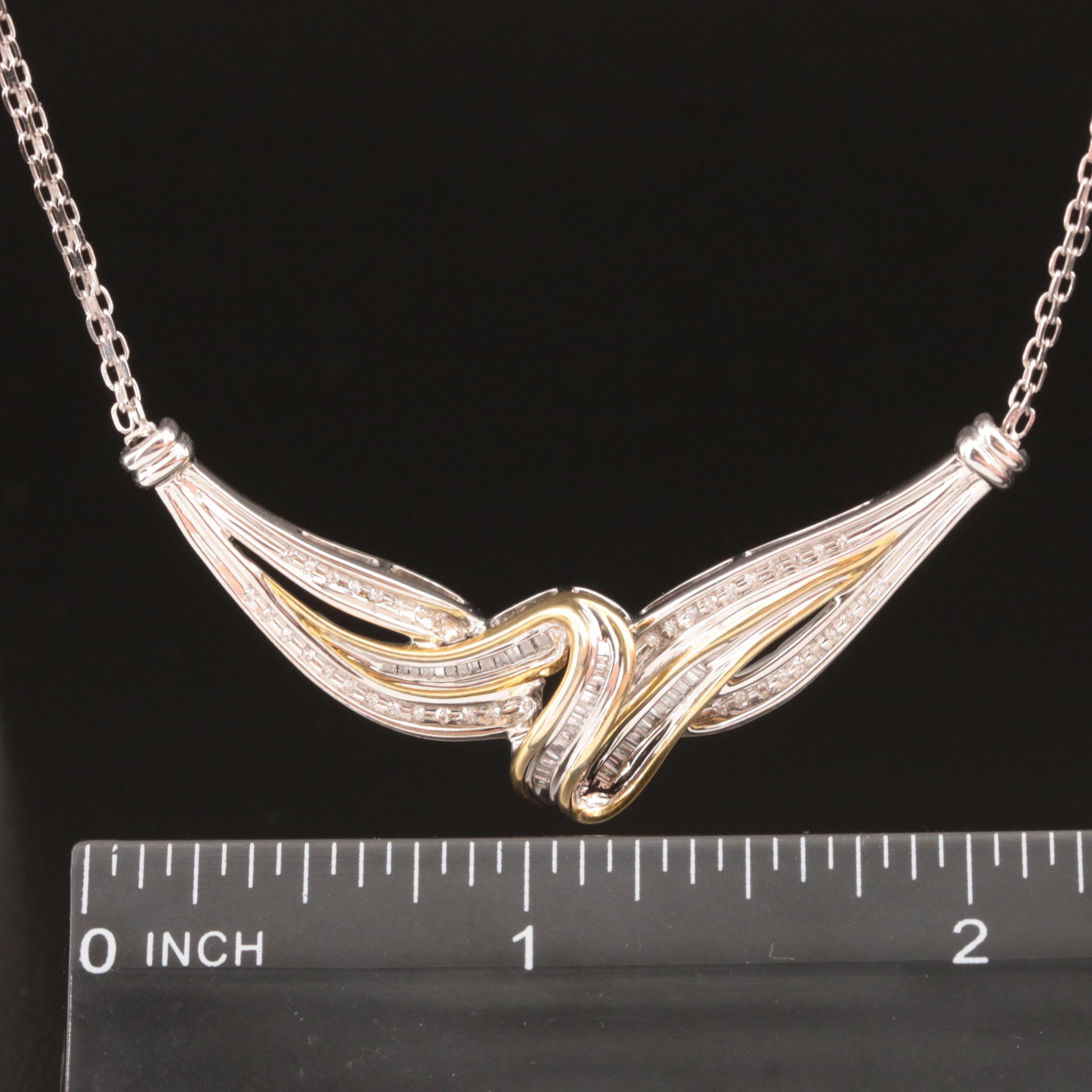 Sterling Diamond Necklace