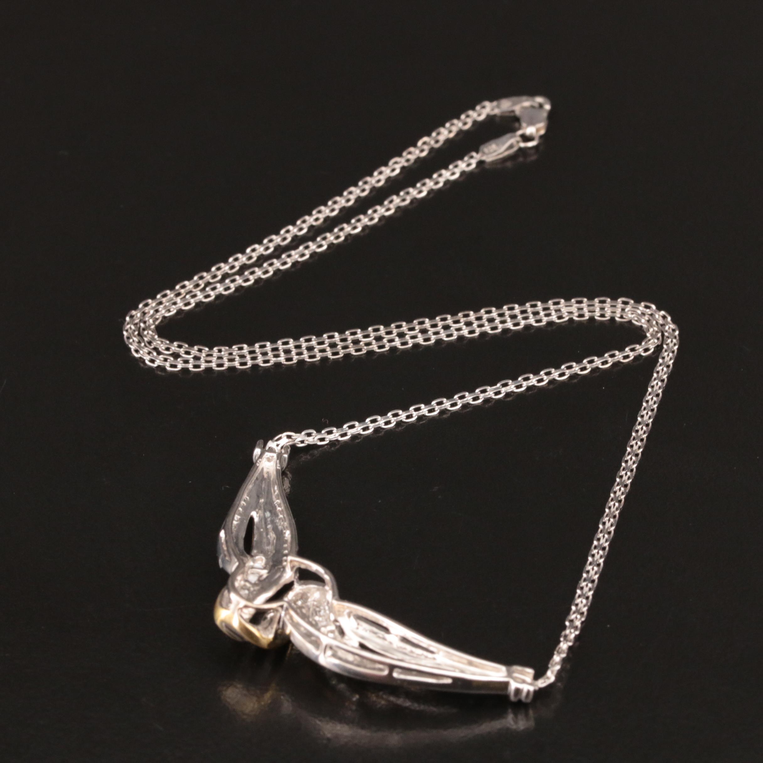 Sterling Diamond Necklace