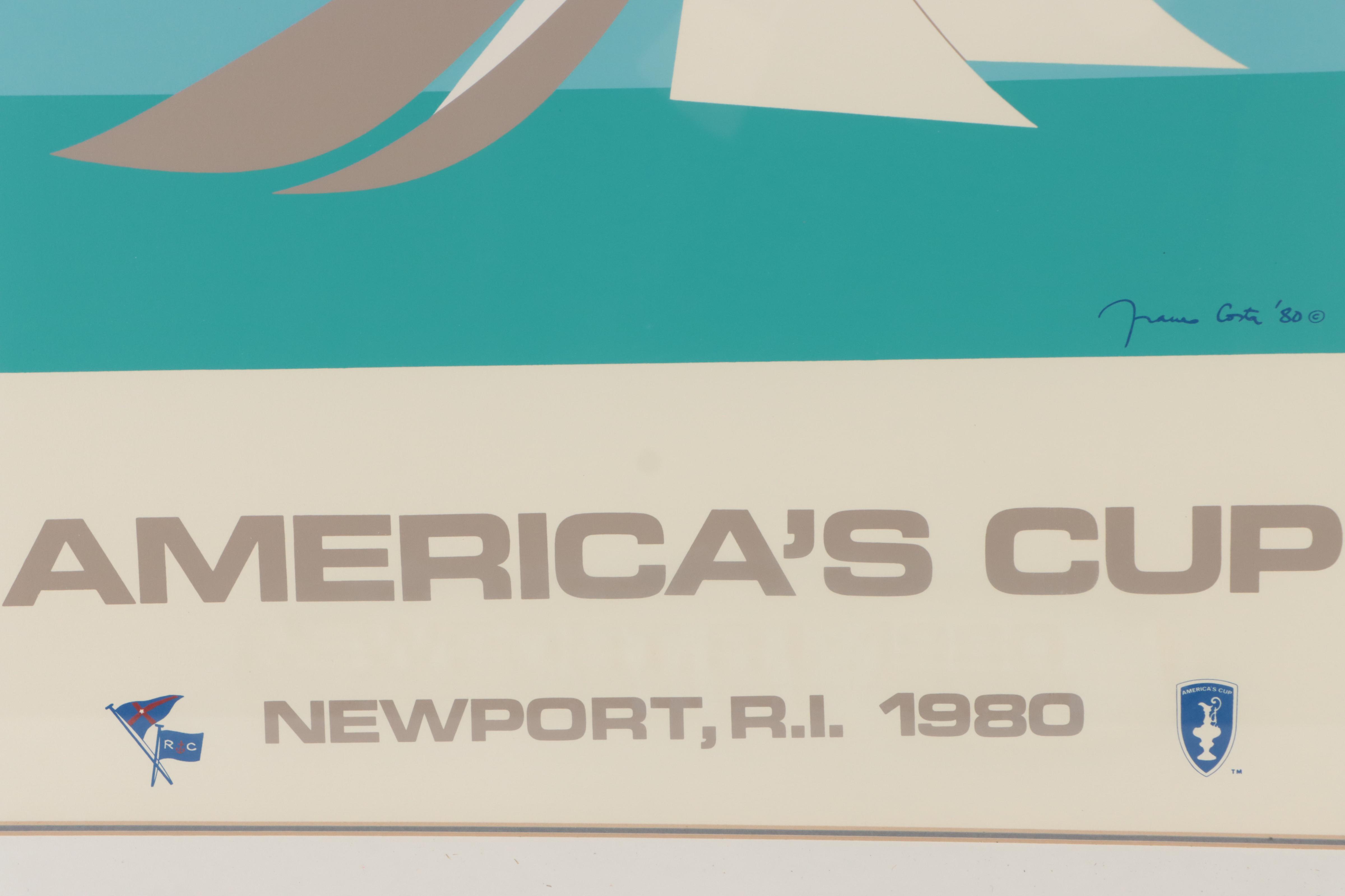 Franco Costa Serigraph Poster "America's Cup," 1980