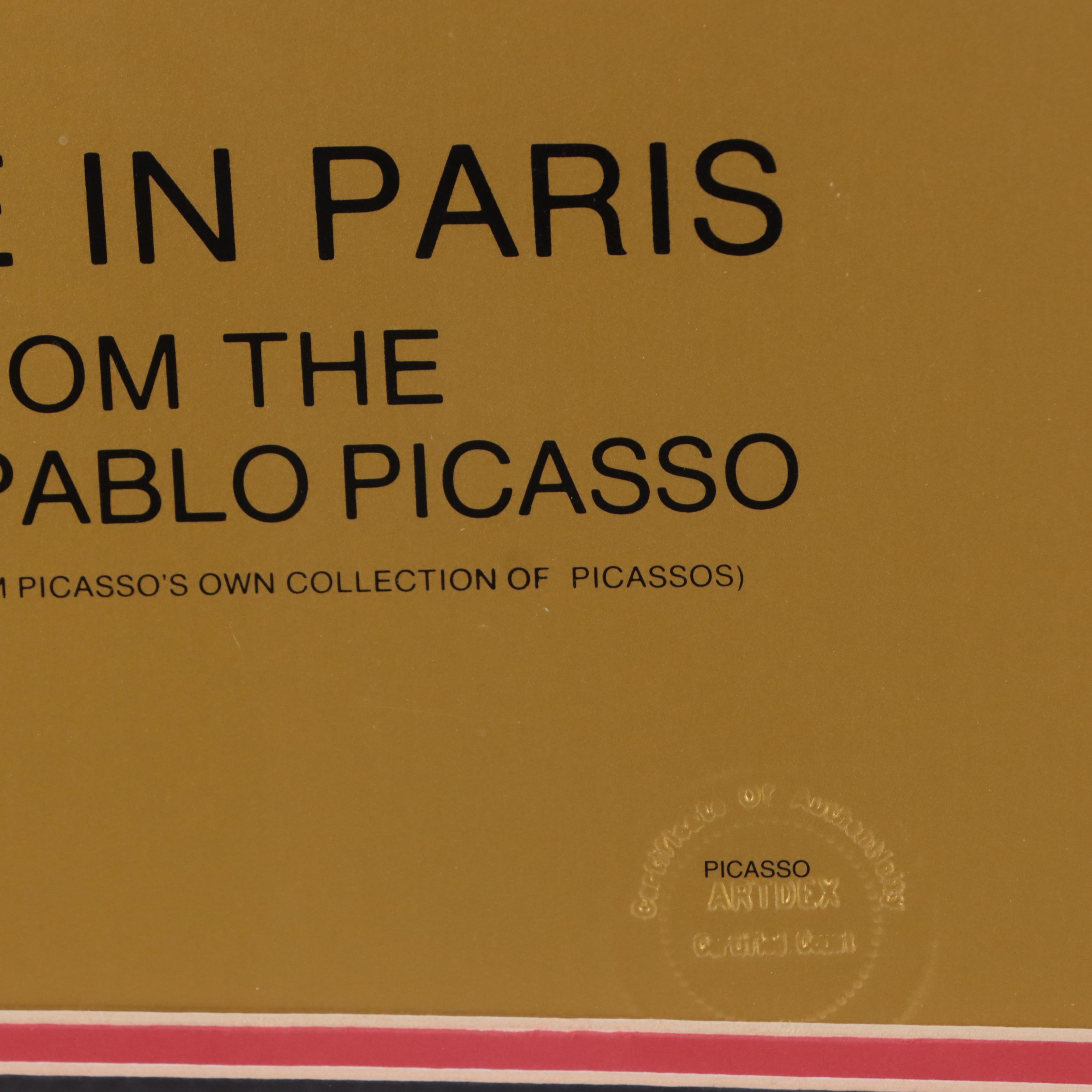 Artdex Limited Edition "Picasso: From the Louvre in Paris" Poster