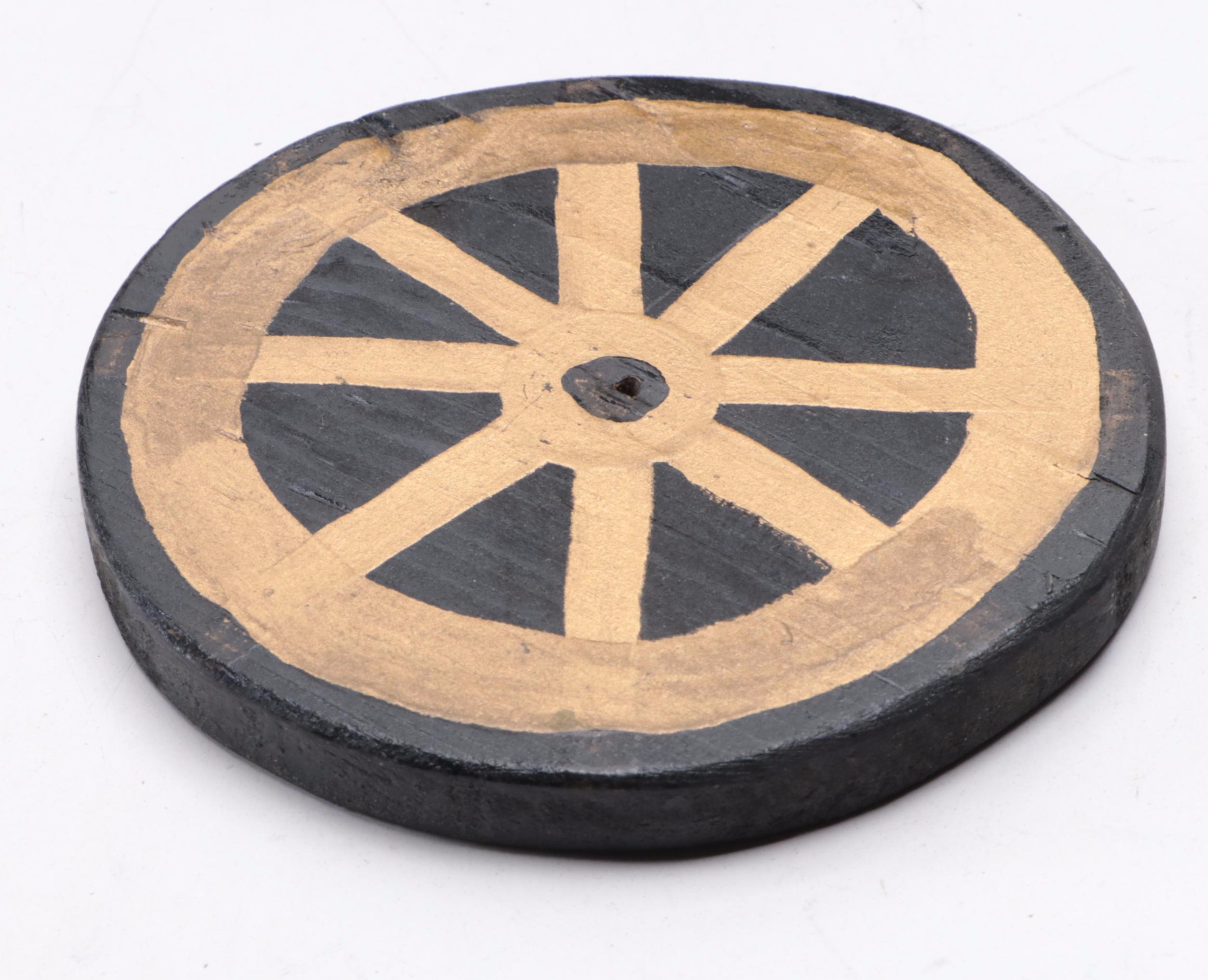 Hand-Crafted Wooden Toy Ford Truck with Letter Blocks, Early to Mid-20th Century