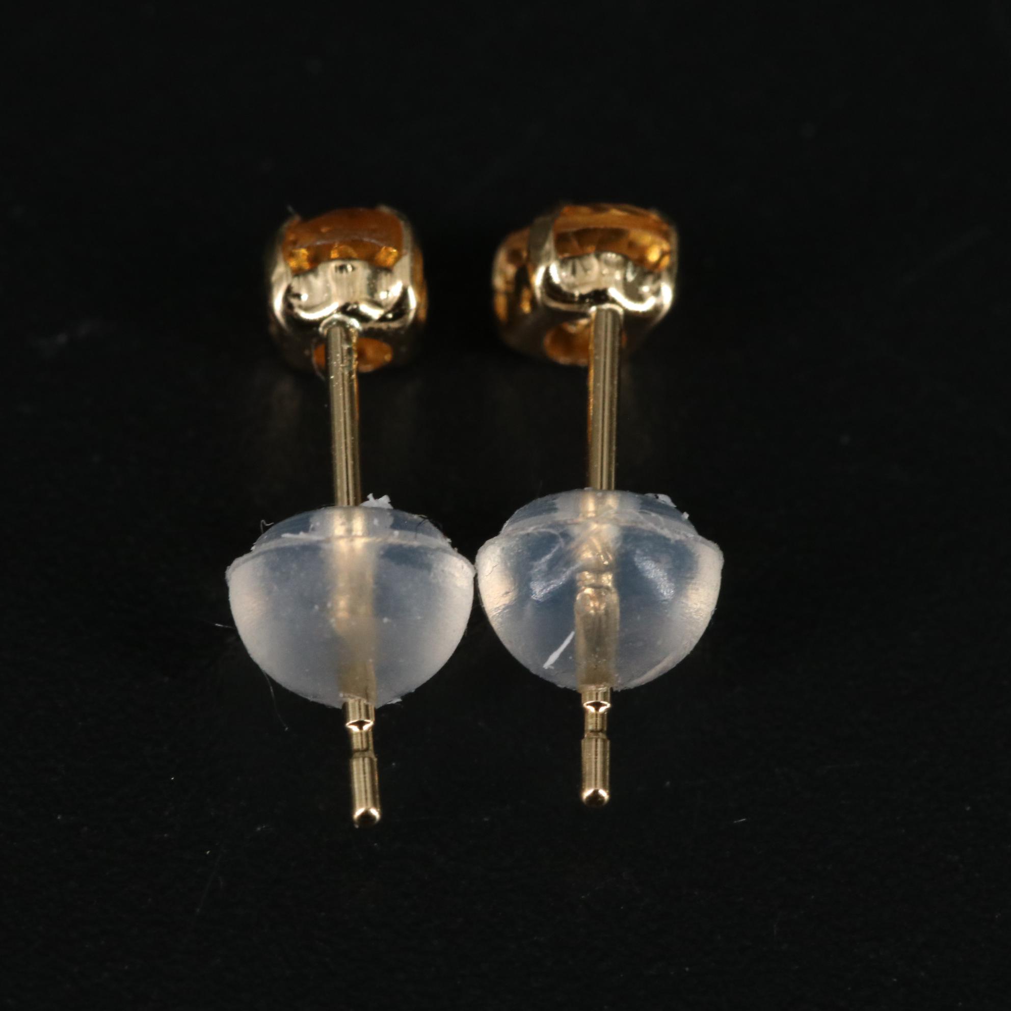 18K Imperial Garnet Stud Earrings