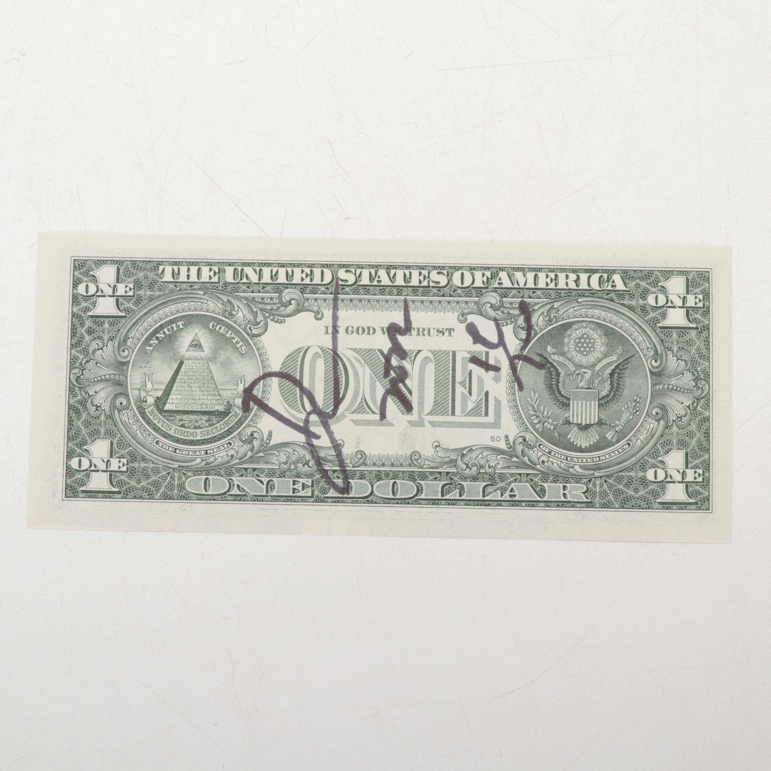 Death NYC Graphic Print on Bank Note Featuring Scrooge McDuck, 2022