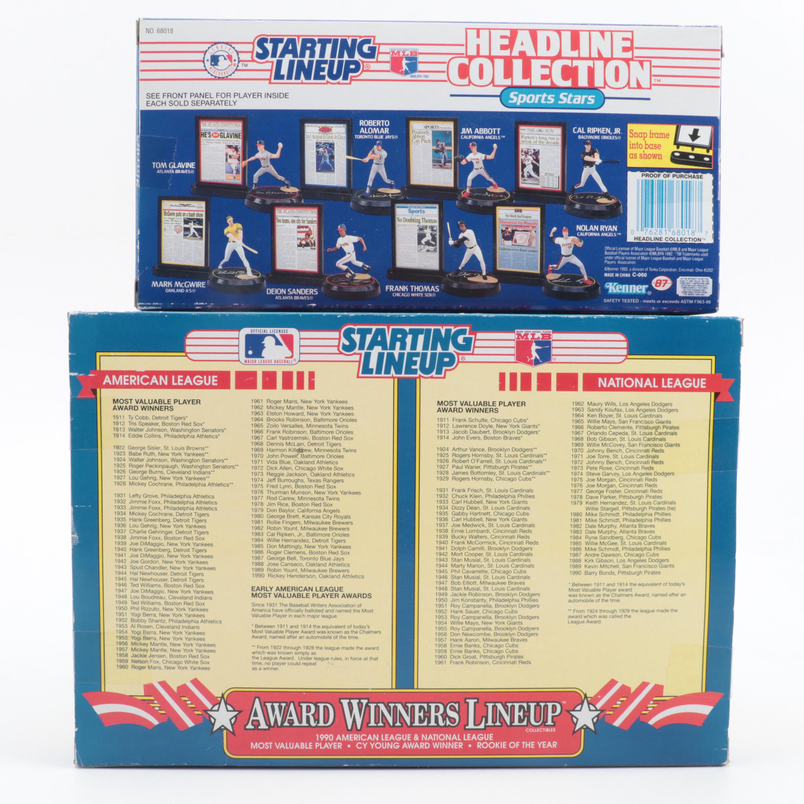 Starting Lineup Sports Action Figures Including Jordan, Griffey Jr, Sets, 1990s