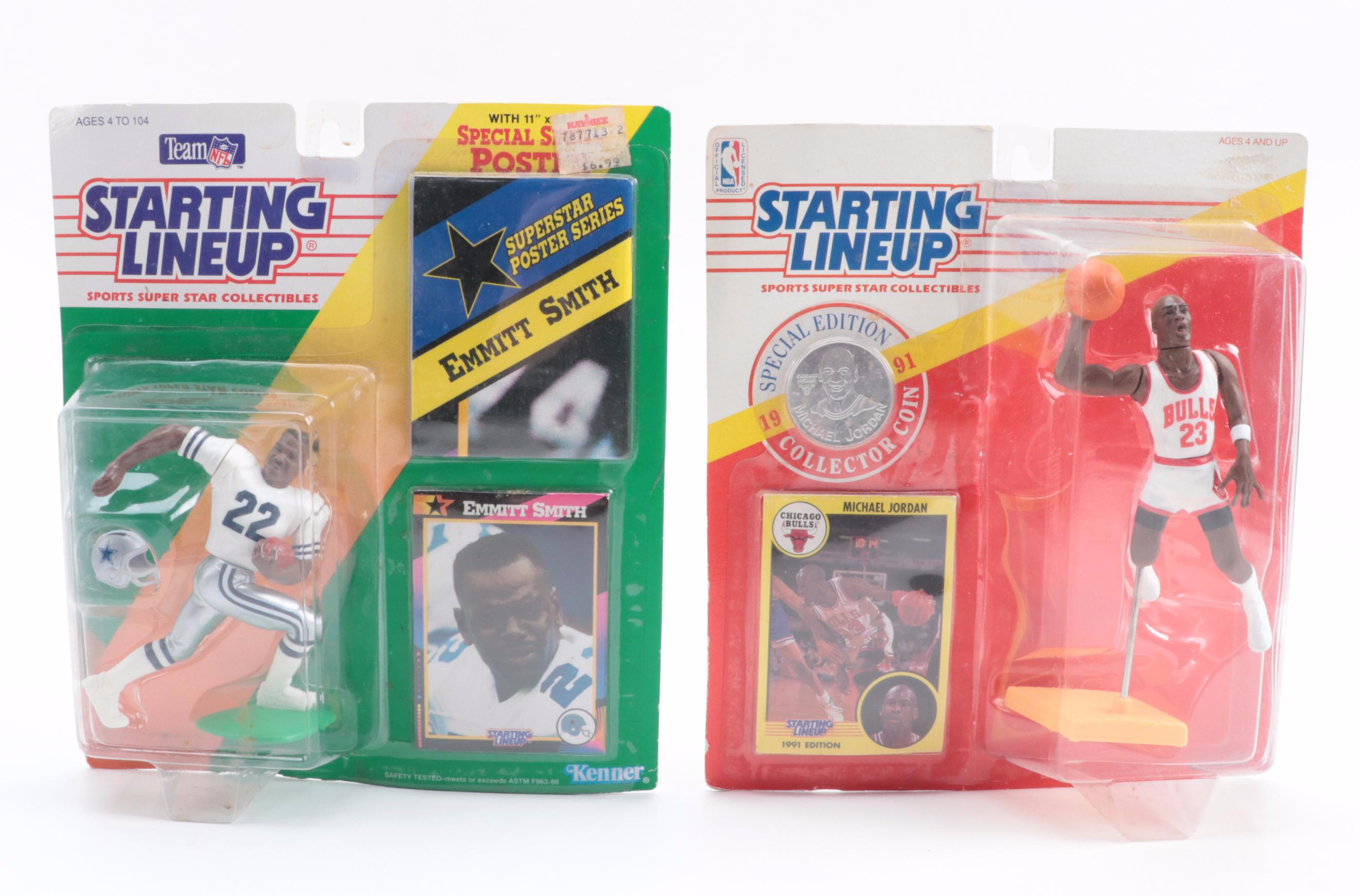 Starting Lineup Sports Action Figures Including Jordan, Griffey Jr, Sets, 1990s