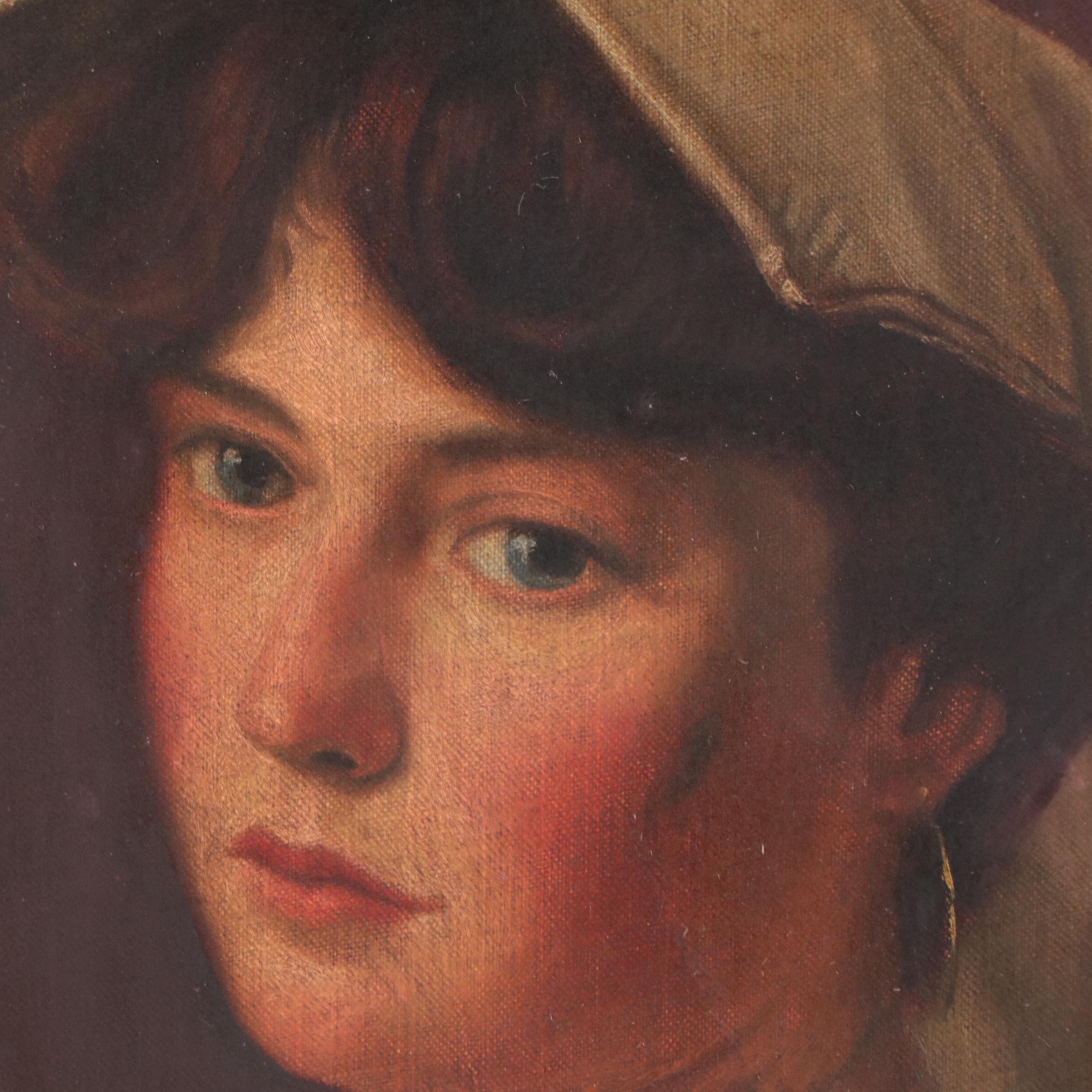 Oil Painting of Female Portrait, 1906