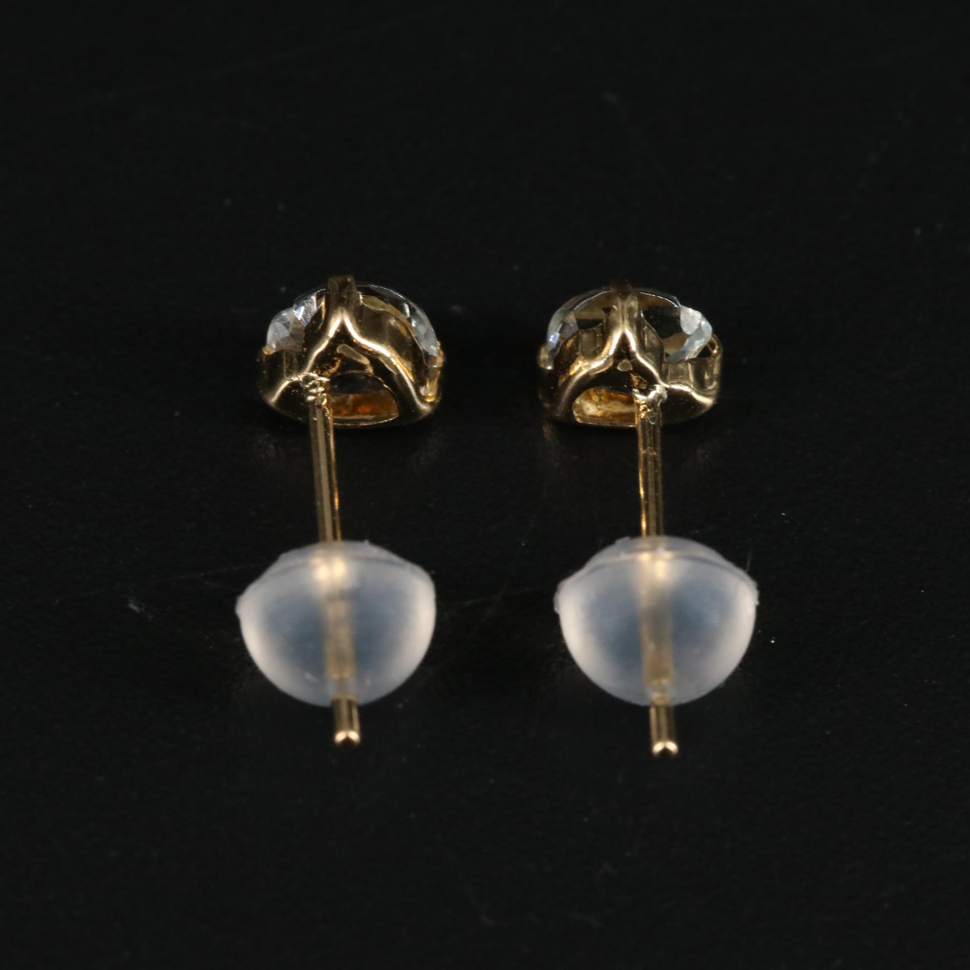 18K 0.60 CTW Aquamarine Earrings