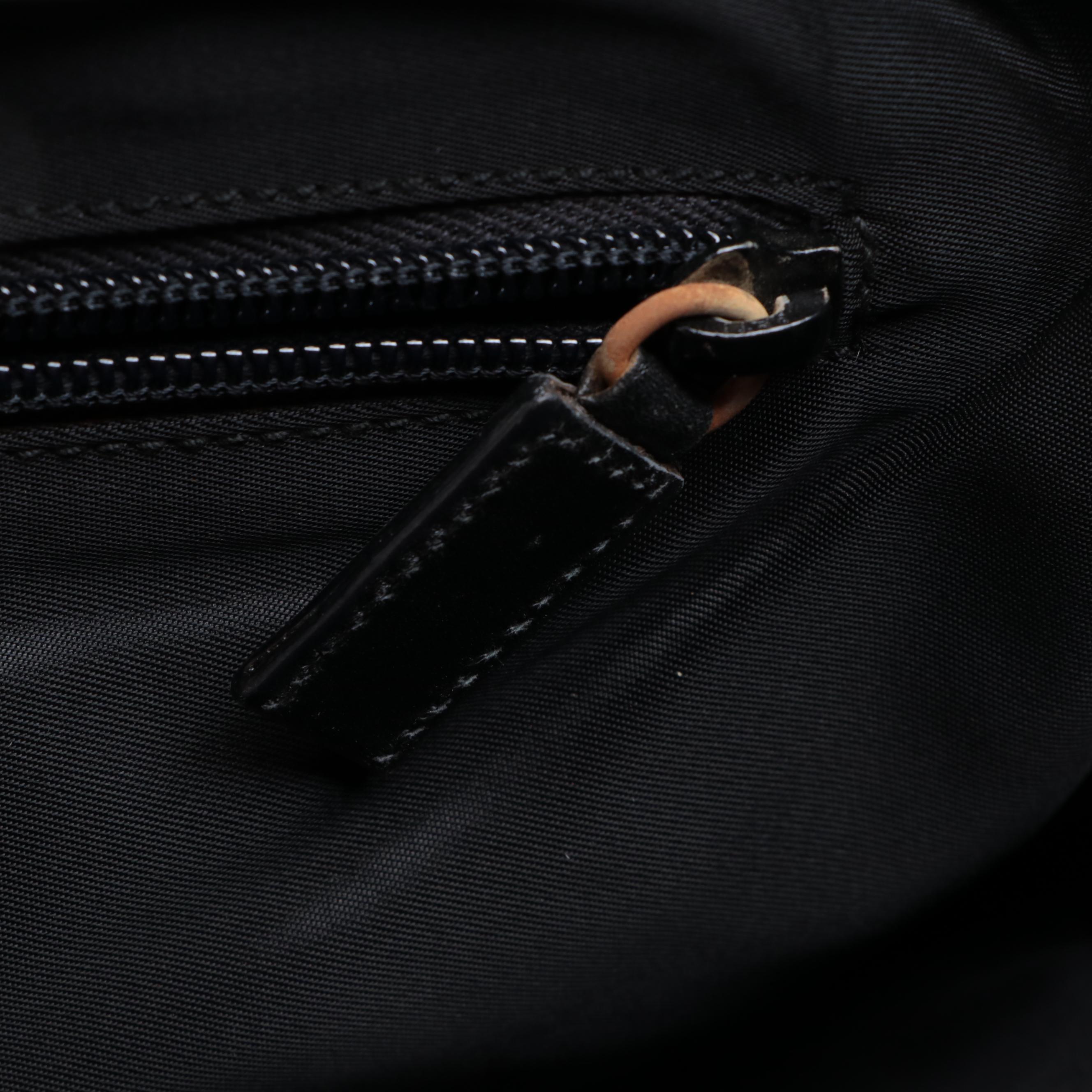Prada Zip-Around Compact Briefcase in Black Nylon Gabardine