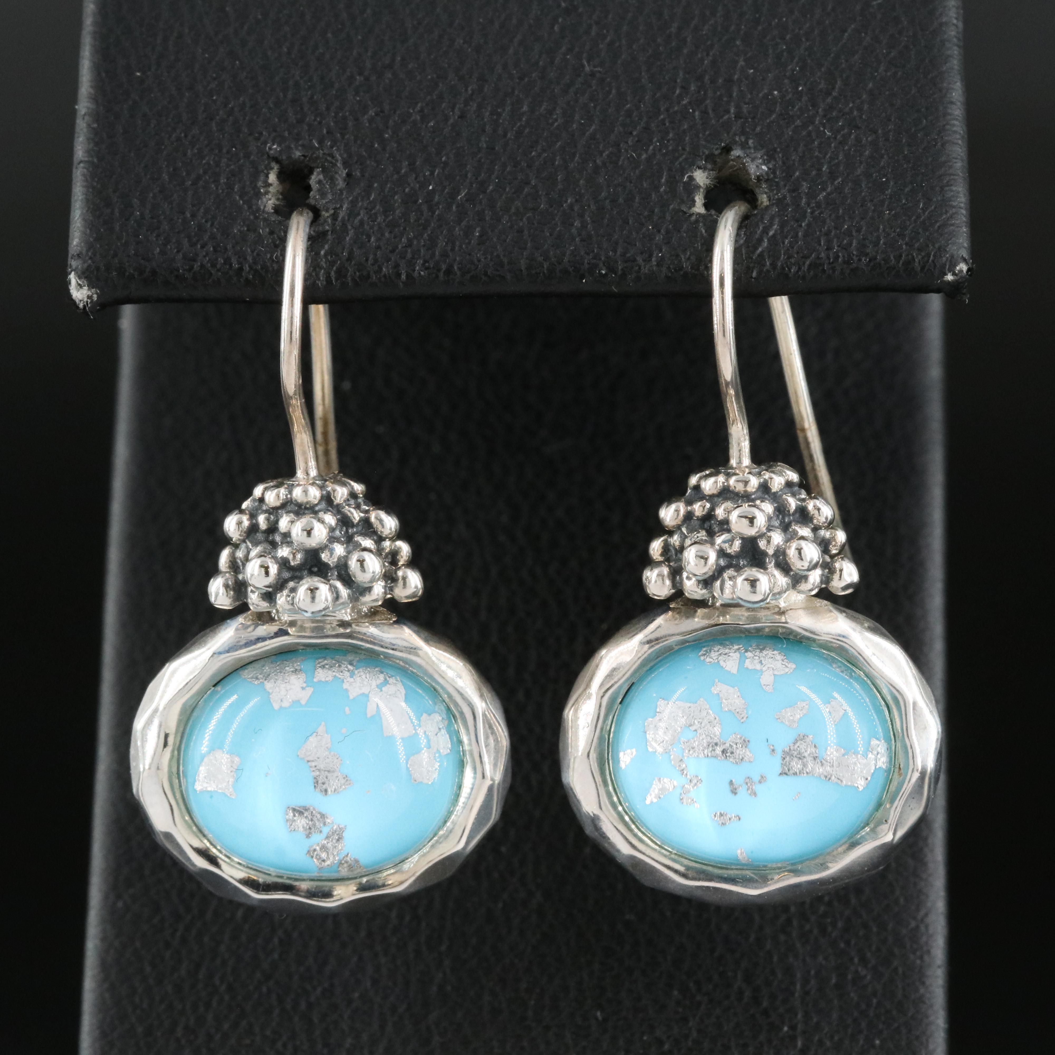 Michael Dawkins Sterling Quartz Doublet Earrings