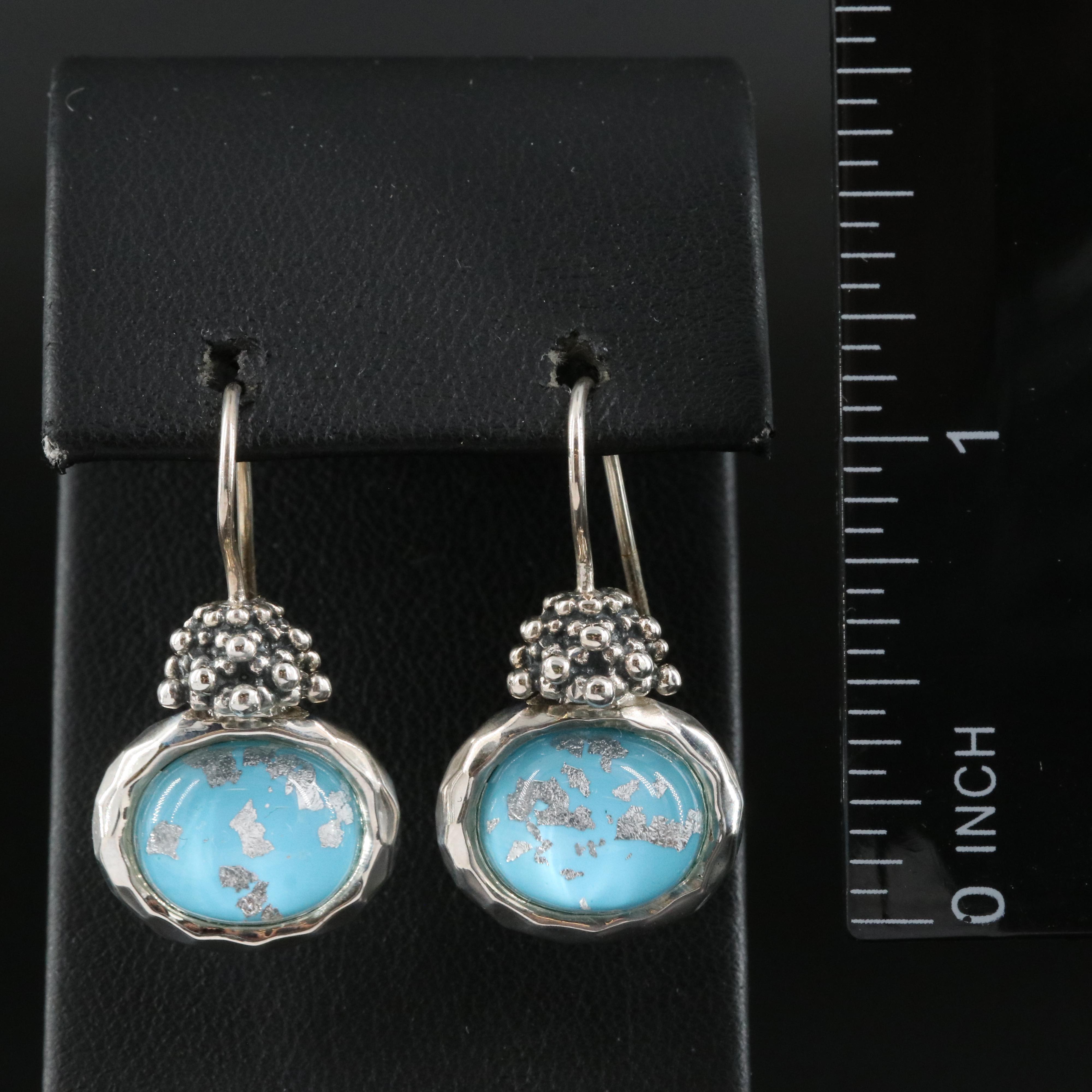 Michael Dawkins Sterling Quartz Doublet Earrings