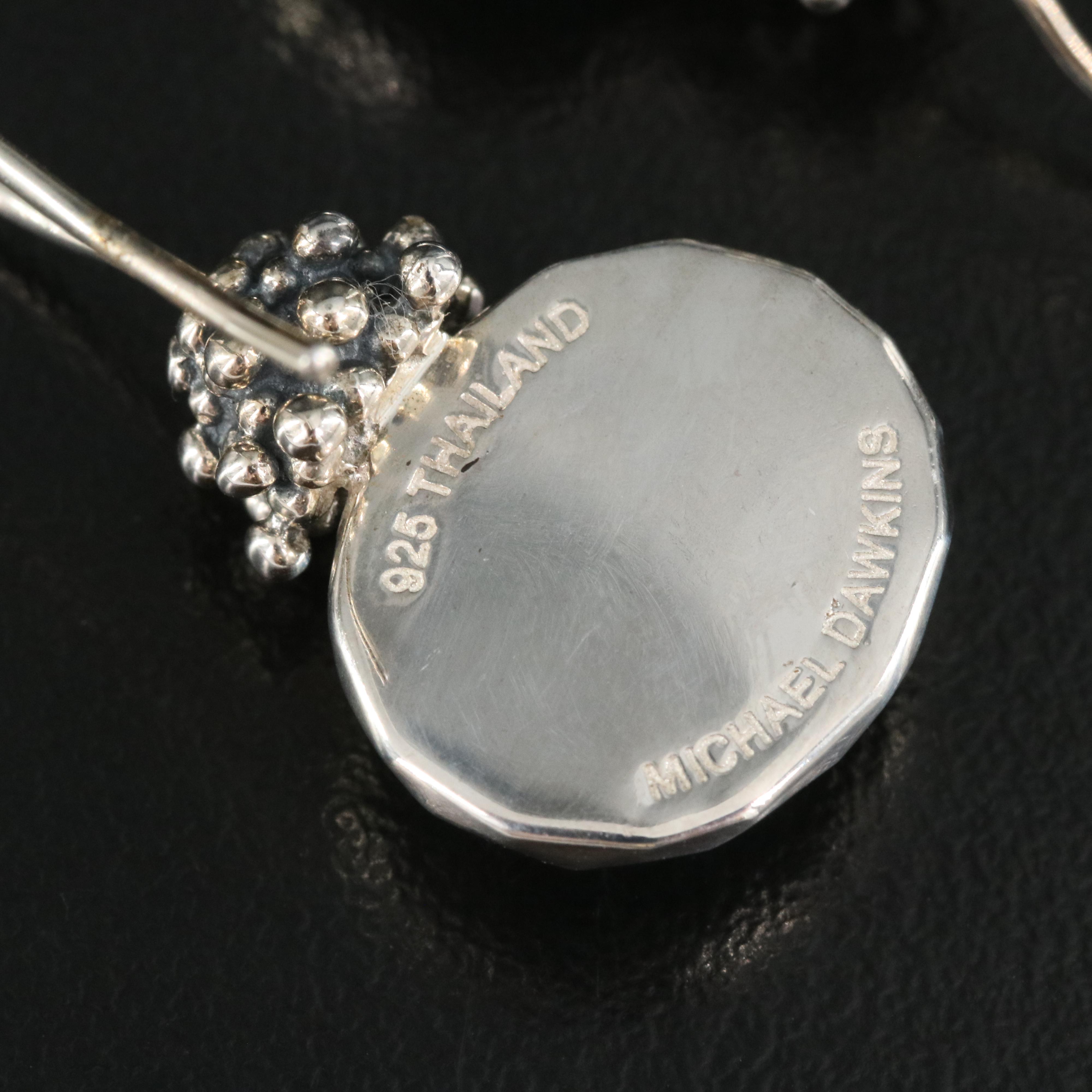 Michael Dawkins Sterling Quartz Doublet Earrings