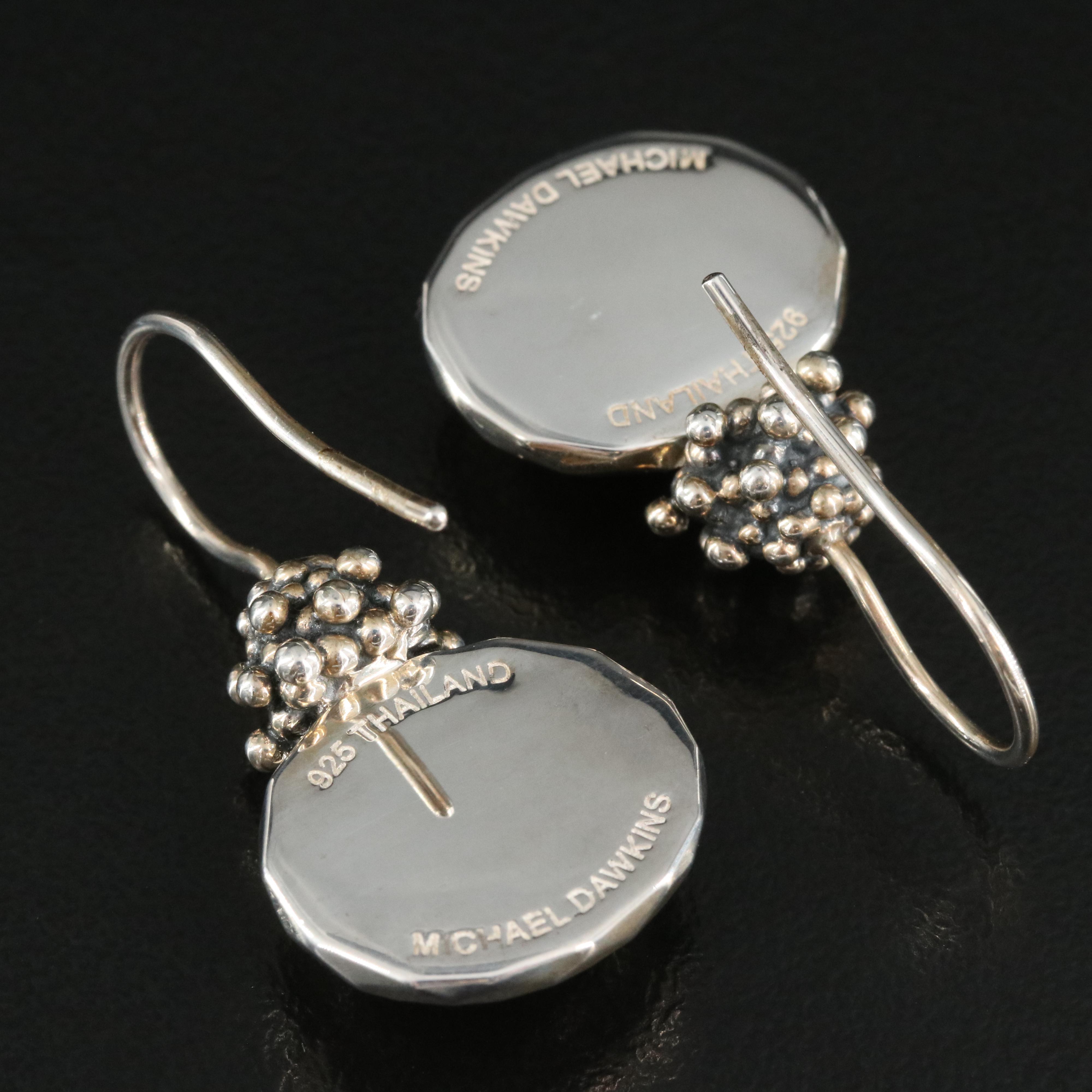 Michael Dawkins Sterling Quartz Mother-of-Pearl Doublet Earrings