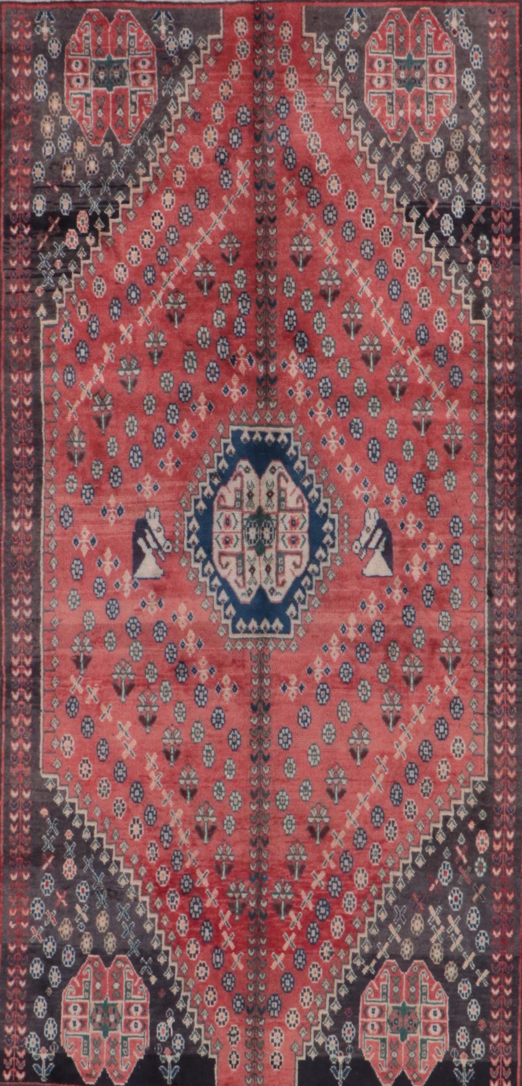 4'7 x 9'4 Hand-Knotted Persian Abadeh Area Rug