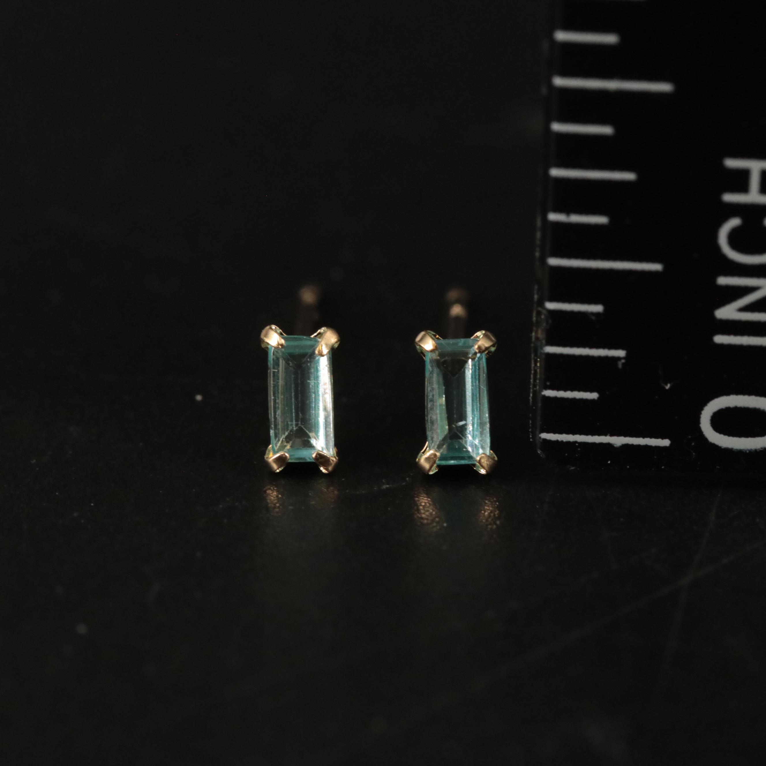 18K Paraiba Apatite Stud Earrings