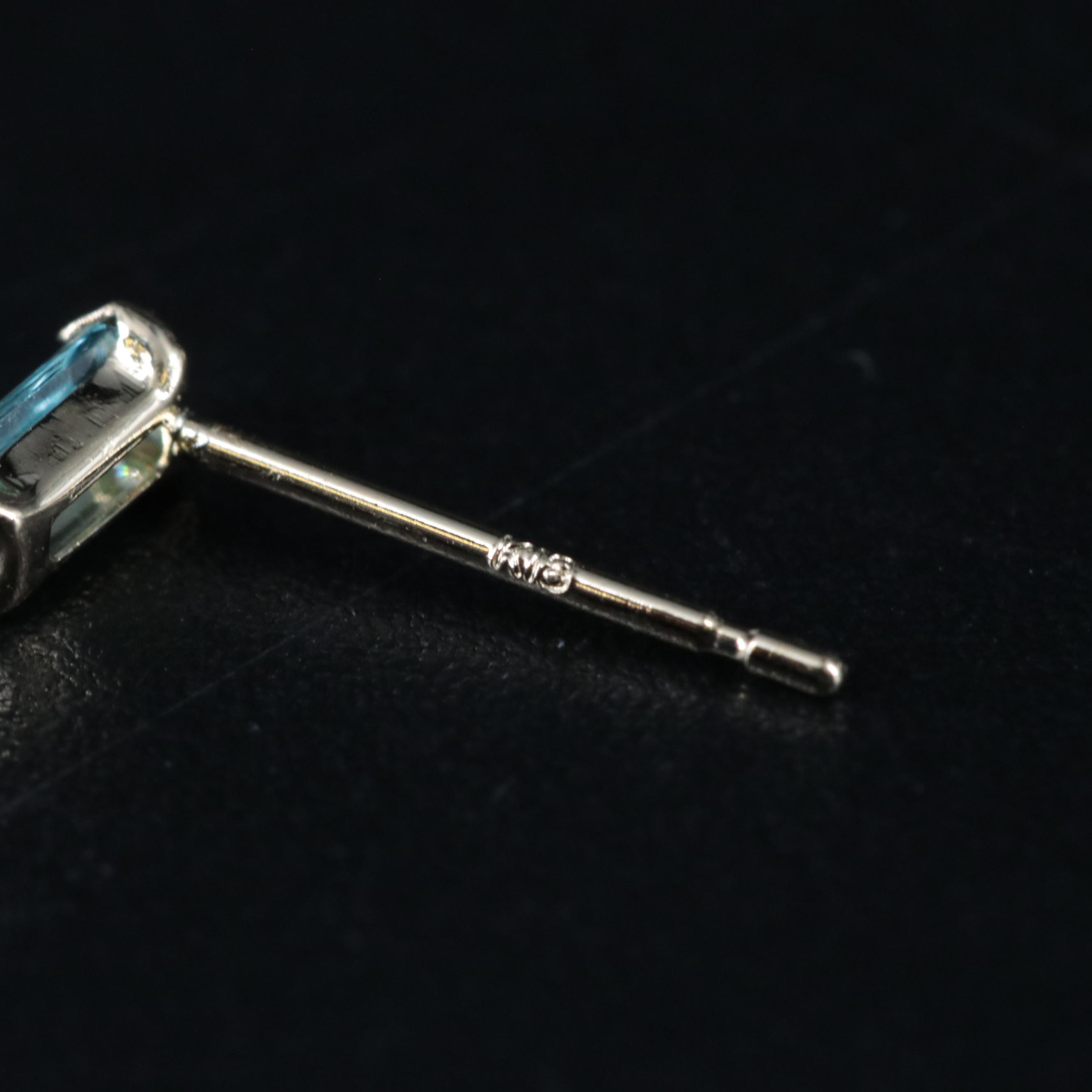 18K Paraiba Apatite Stud Earrings