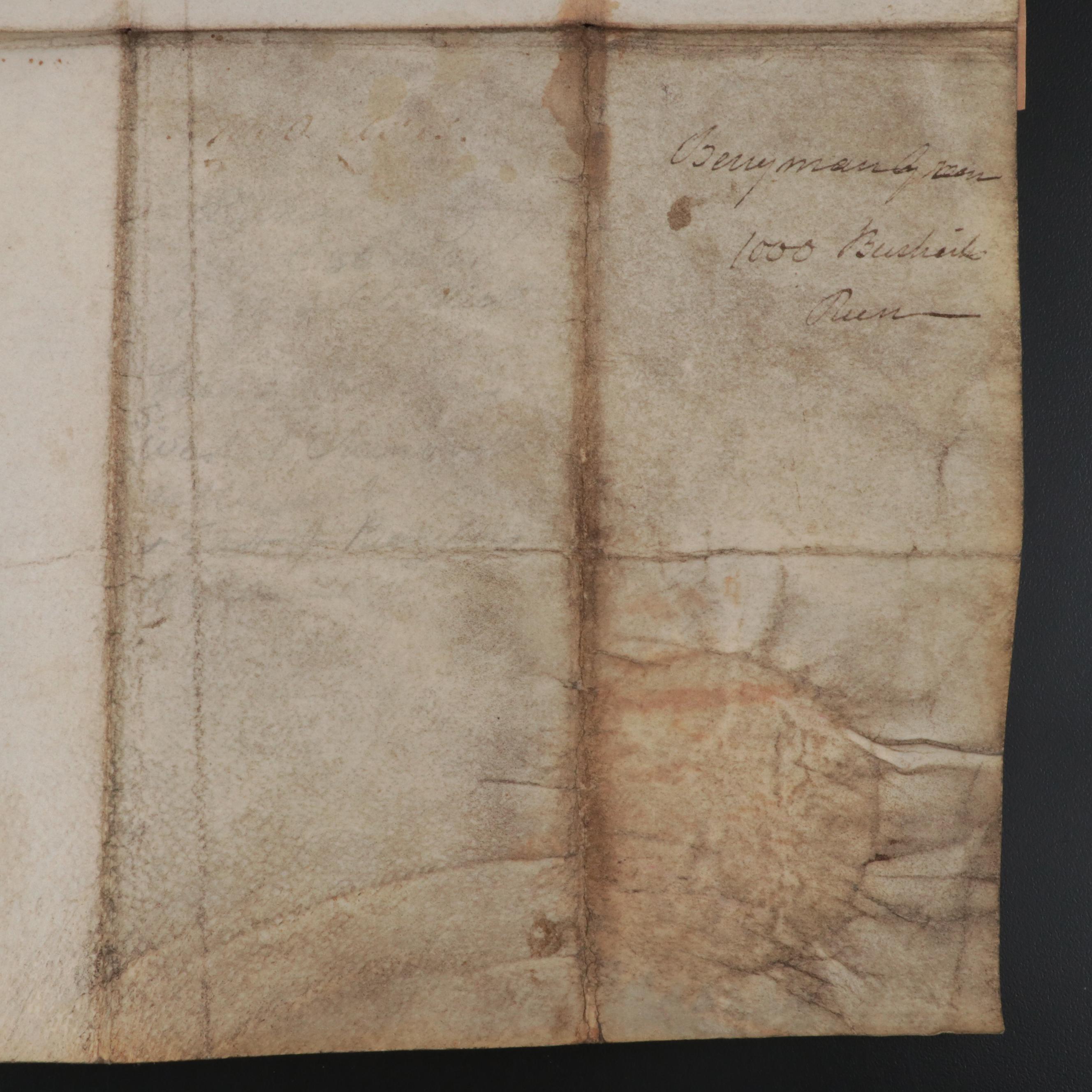 James Madison and James Monroe Land Grant Document Signed March 24, 1812