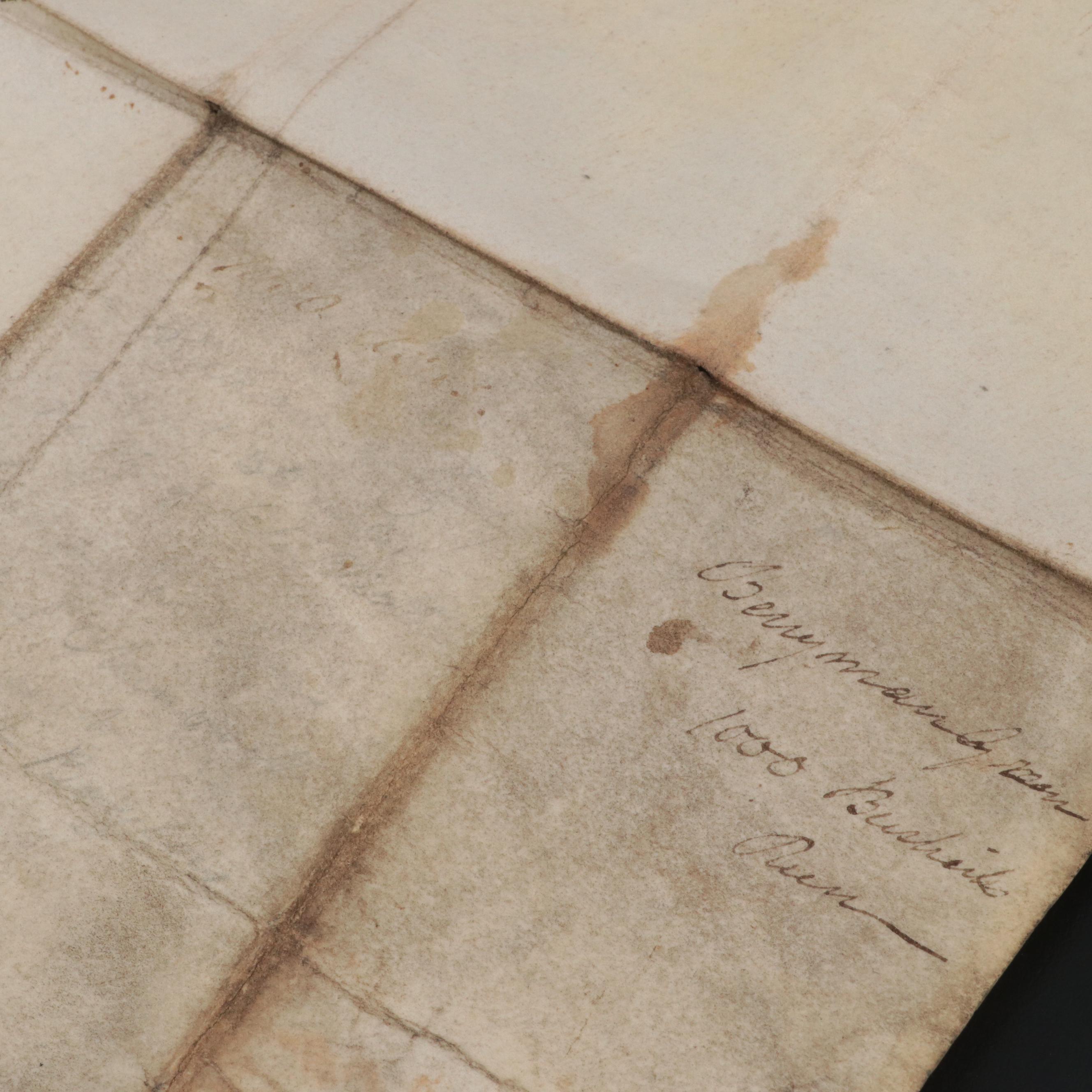 James Madison and James Monroe Land Grant Document Signed March 24, 1812