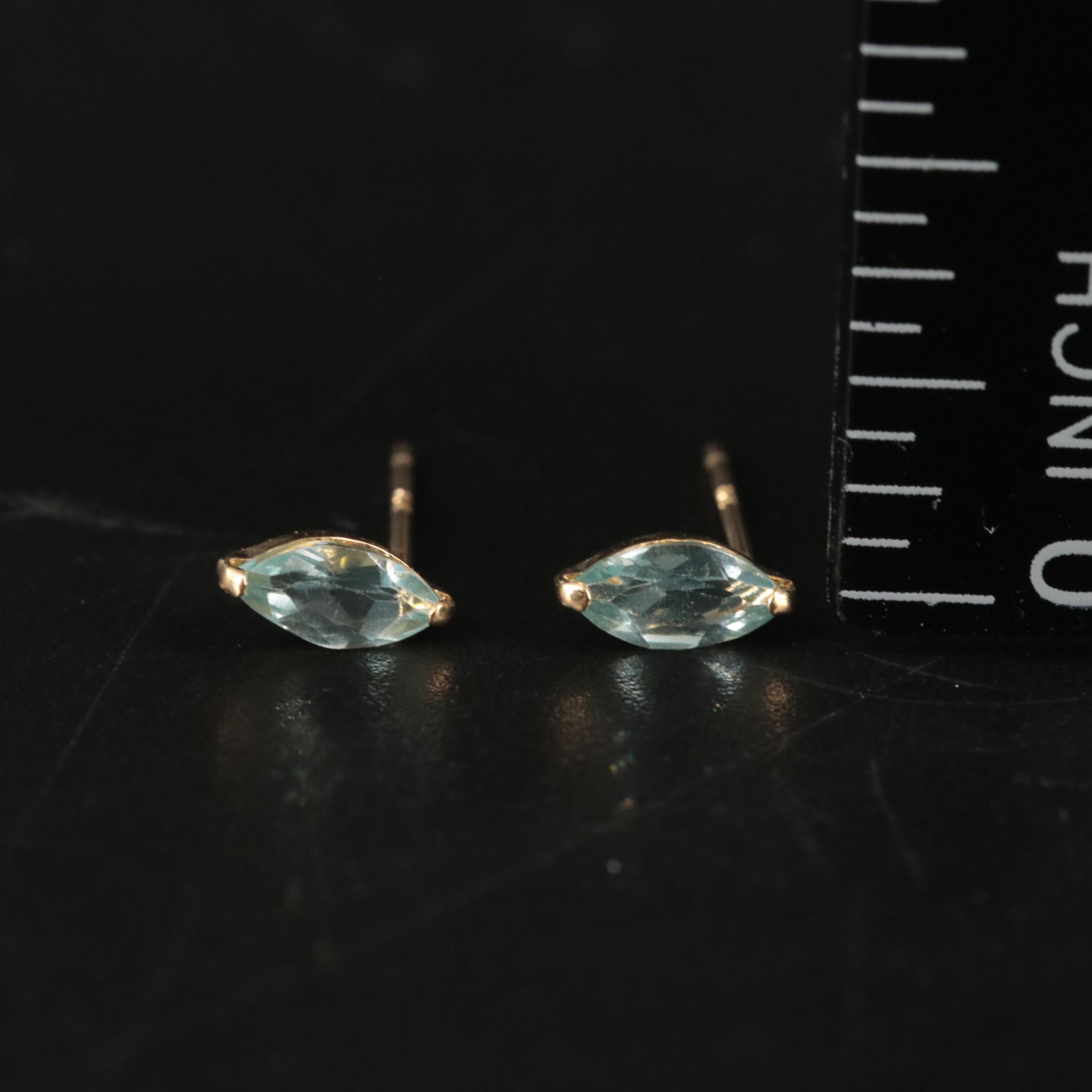 18K Paraiba Apatite Stud Earrings