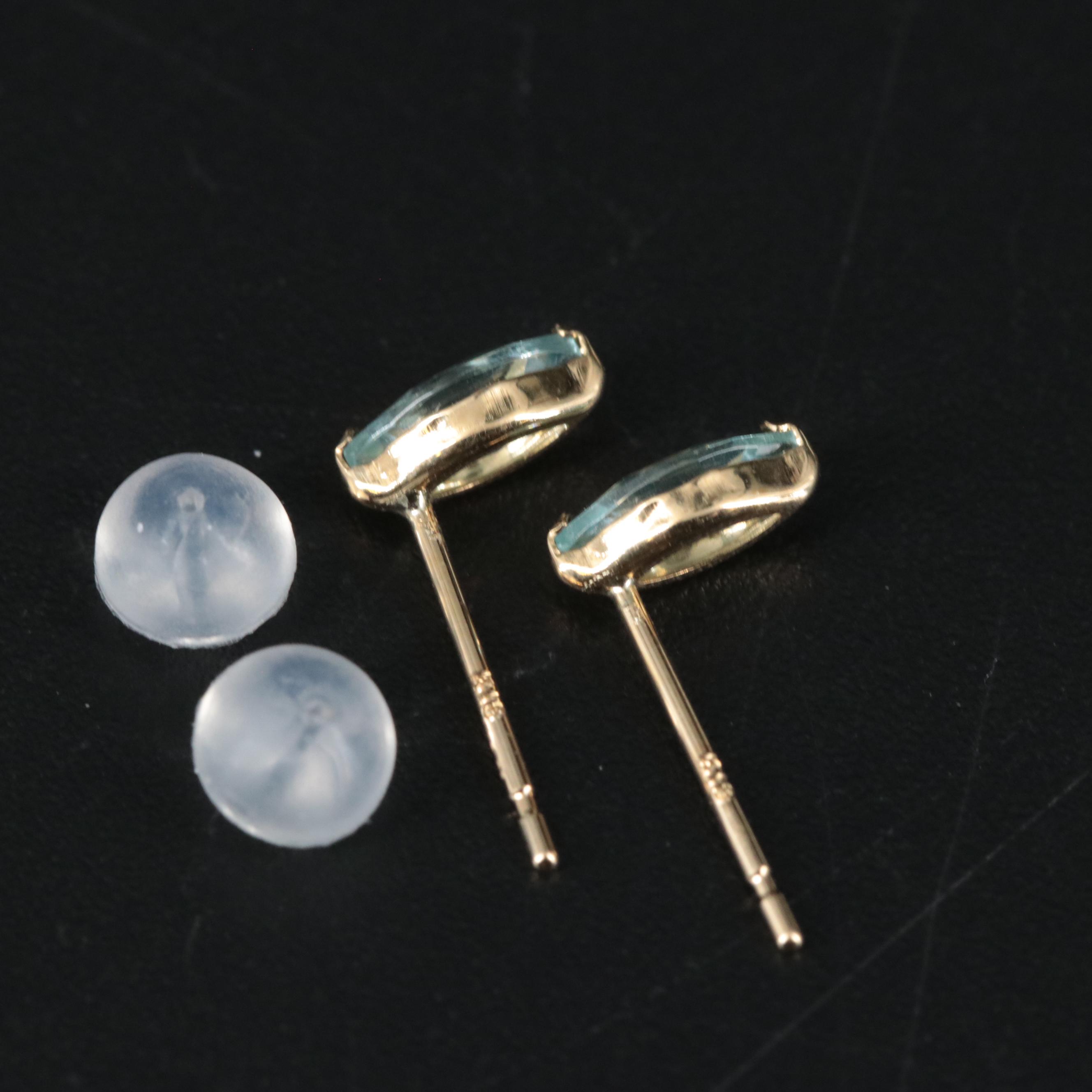 18K Paraiba Apatite Stud Earrings