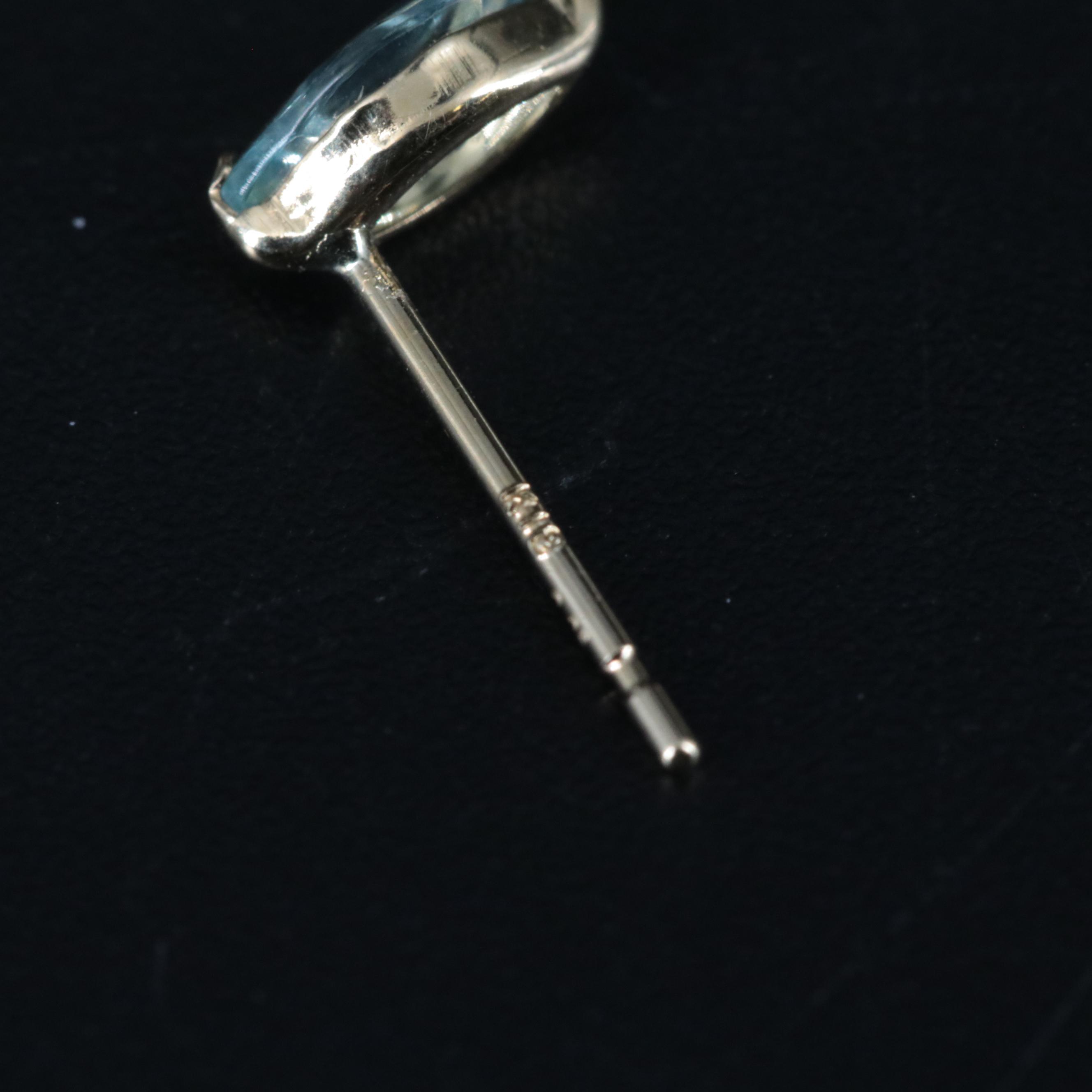 18K Paraiba Apatite Stud Earrings