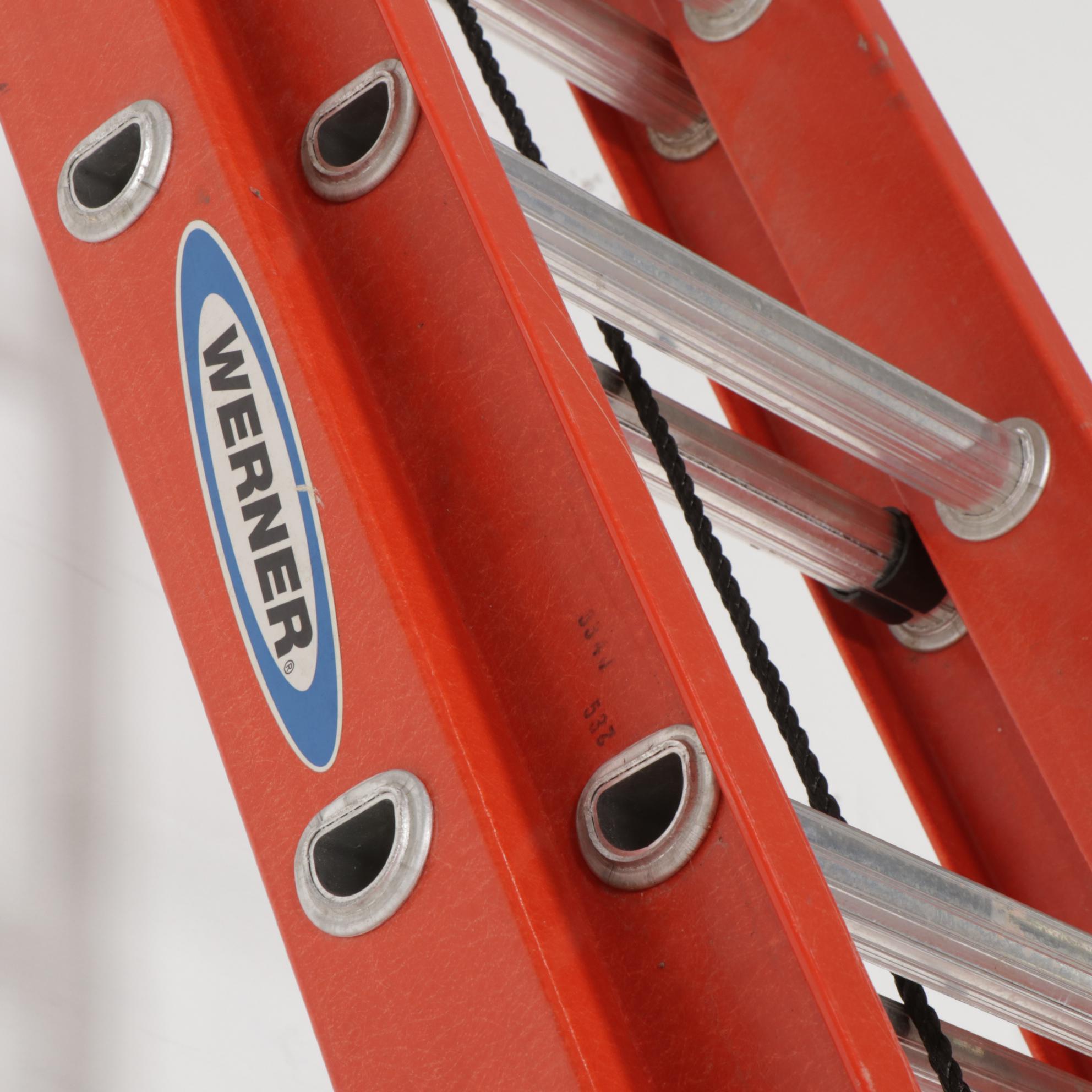 Werner 24' Fiberglass Extension Ladder, 21st Century