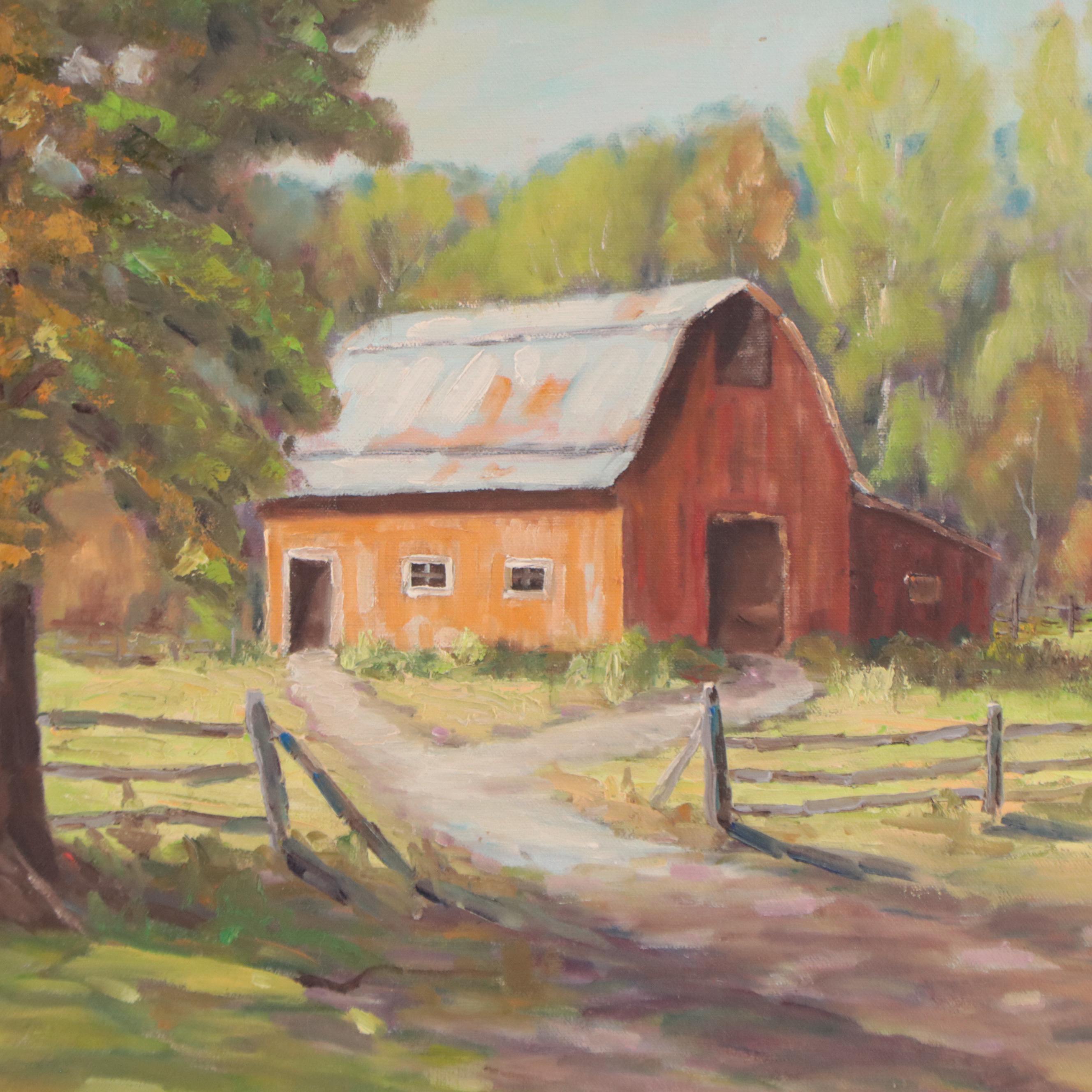 Nancy H. Fischvogt Oil Painting "Lanam Ridge Farm"