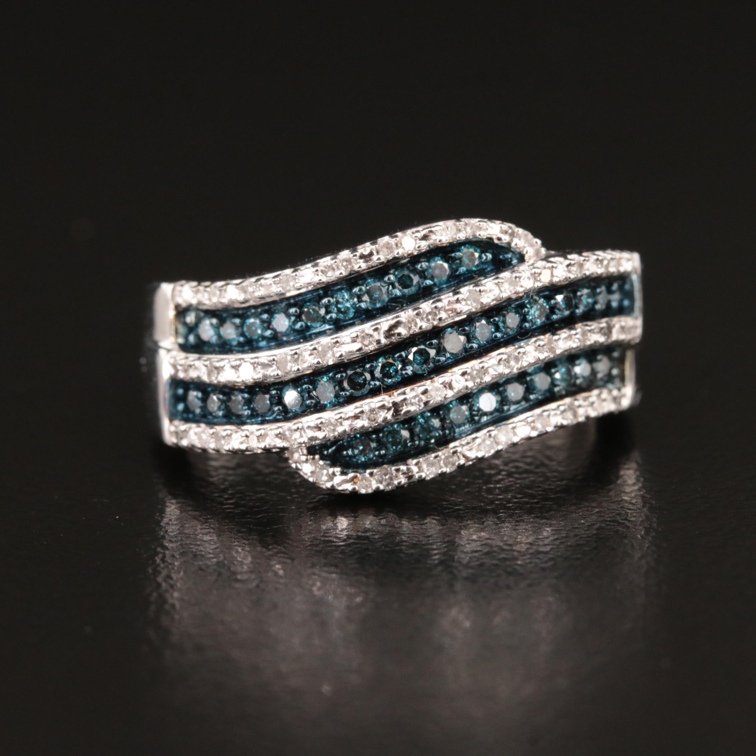 10K 0.50 CTW Diamond Crossover Ring