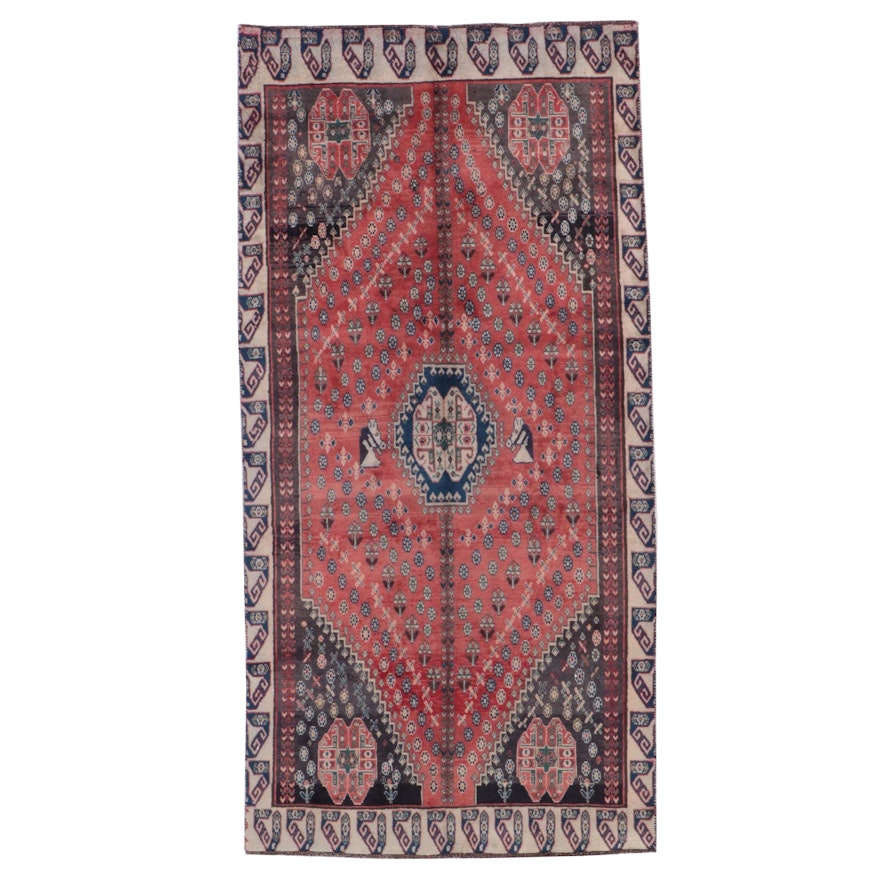 4'7 x 9'4 Hand-Knotted Persian Abadeh Area Rug
