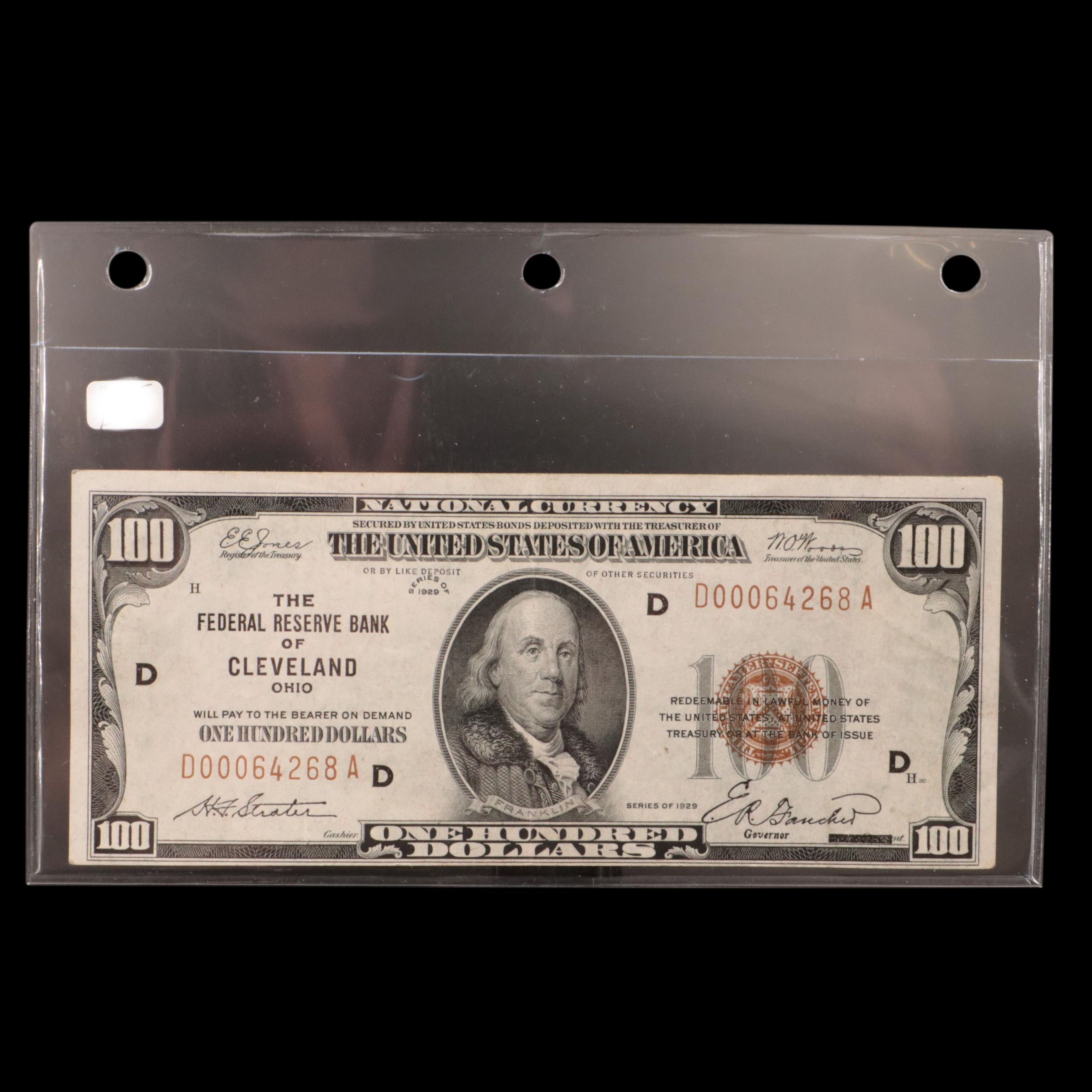 Series 1929 (Type 1) $100 Federal Reserve Bank Note