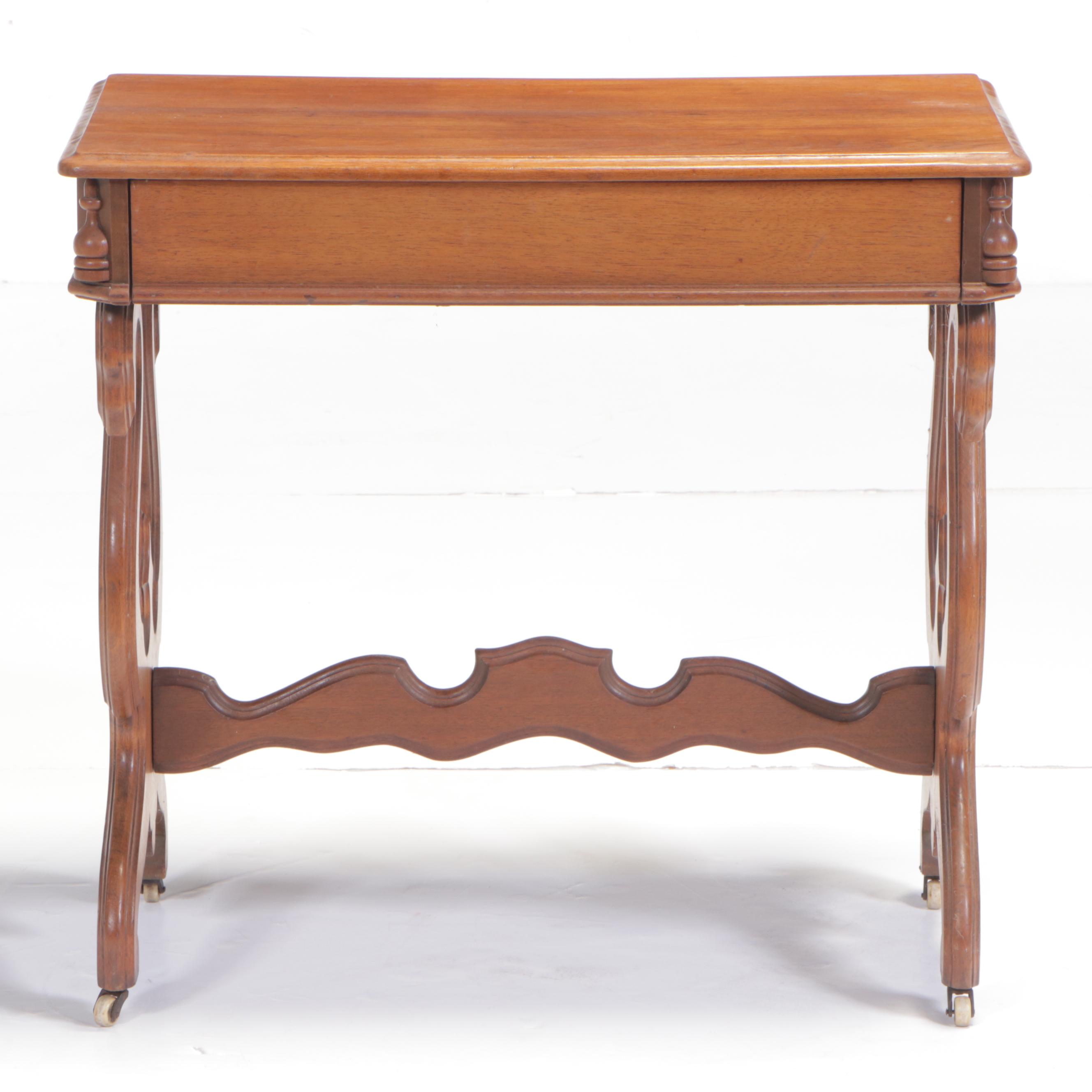 Victorian Walnut Side Table, Late 19th Century
