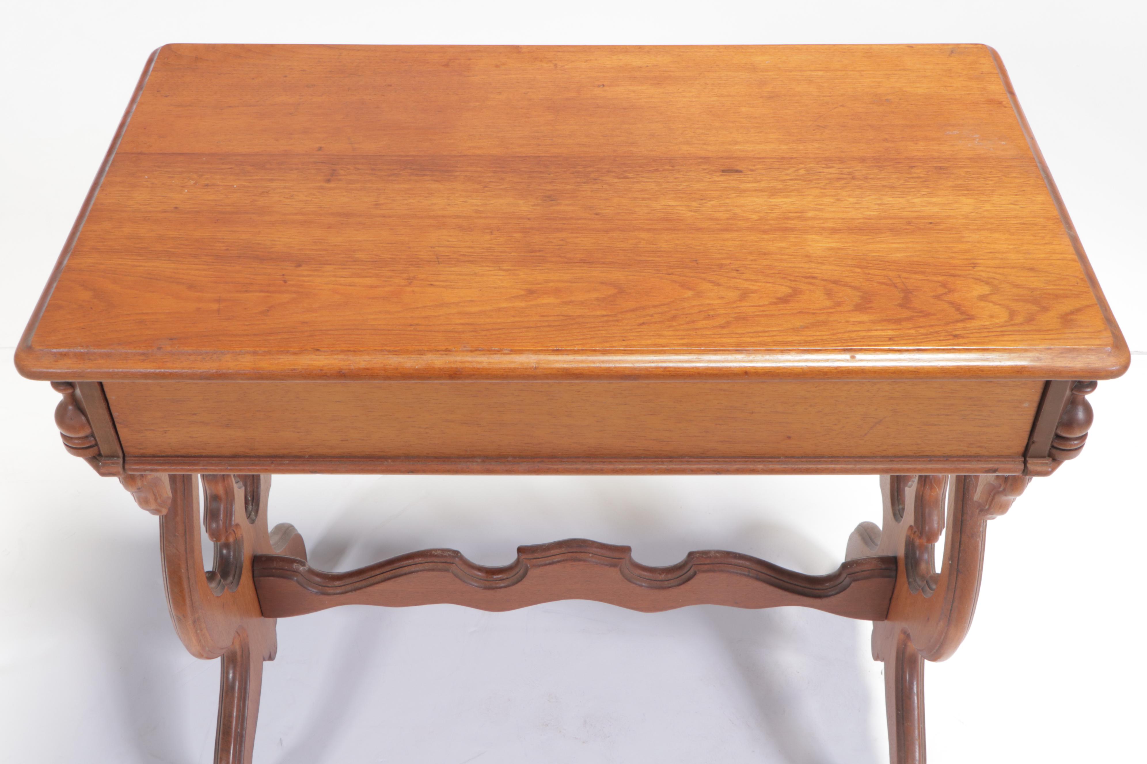 Victorian Walnut Side Table, Late 19th Century