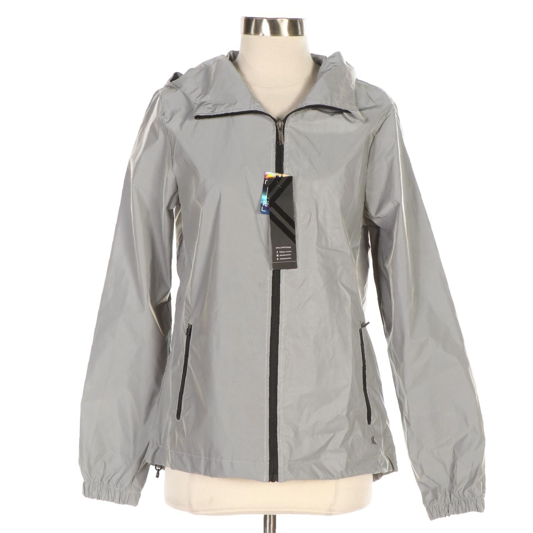 Kyodan Reflective Zip-Front Hooded Jacket