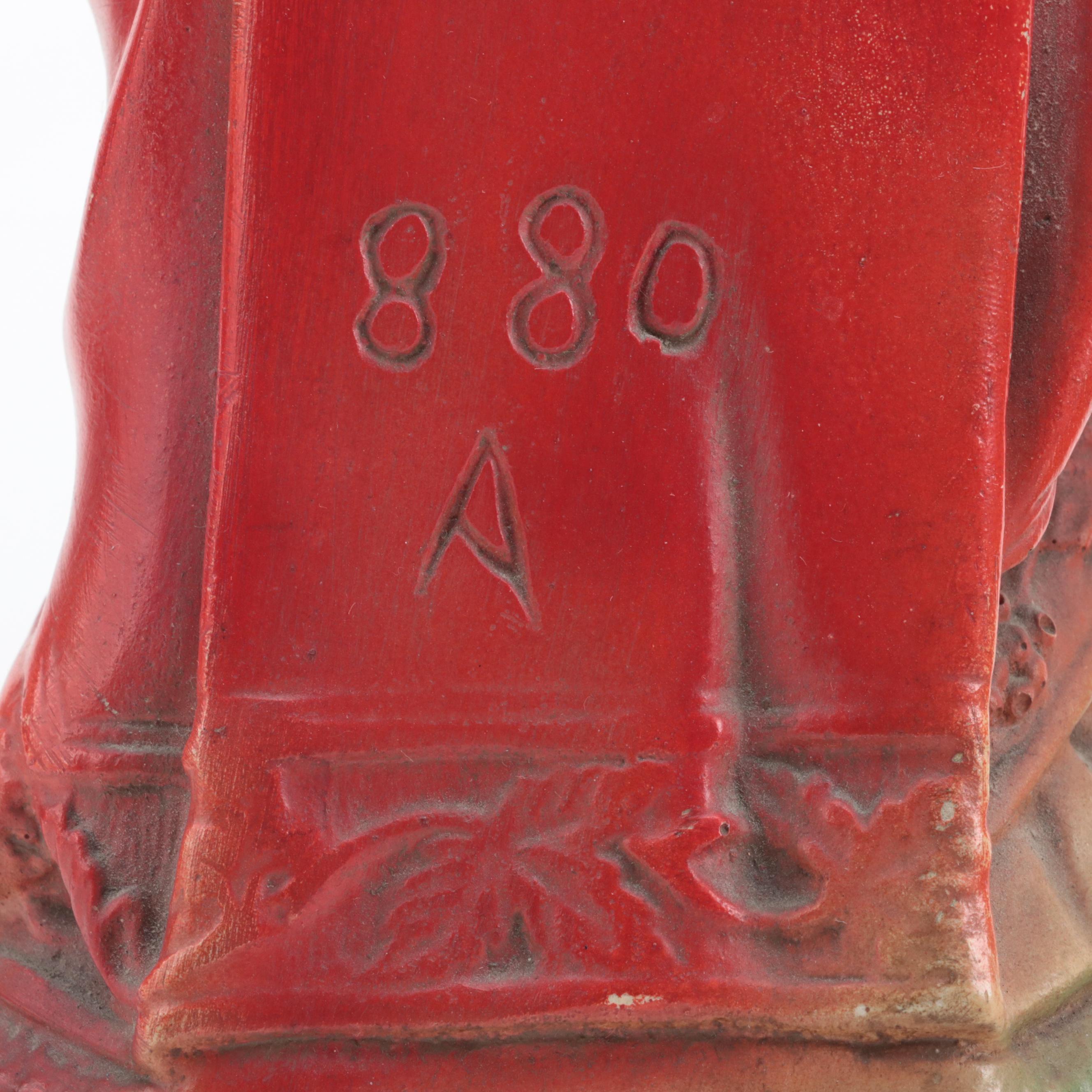 Painted Plaster Figures of Anthony of Padua, Infant of Prague and Sacred Heart