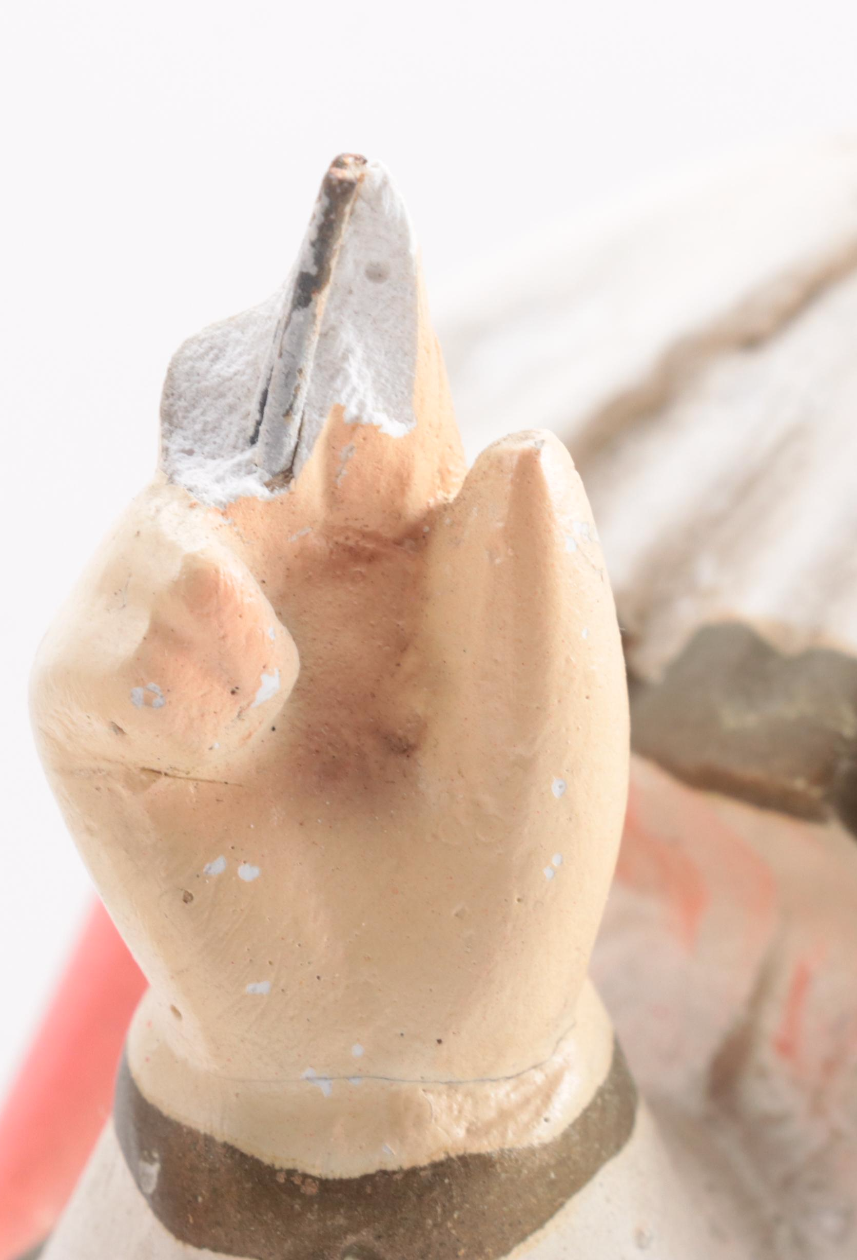Painted Plaster Figures of Anthony of Padua, Infant of Prague and Sacred Heart