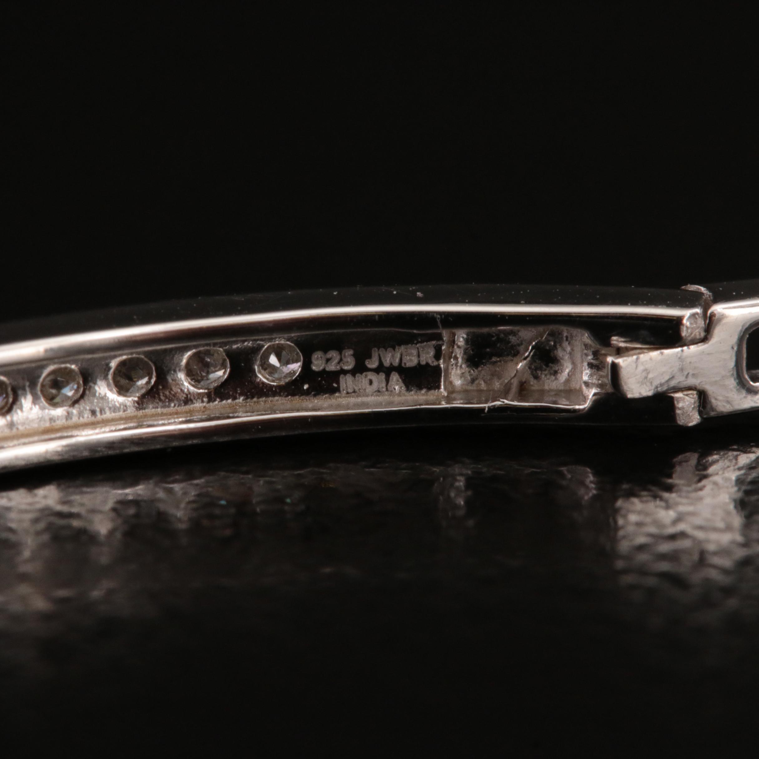 Sterling 1.00 CTW Diamond Hoop Earrings