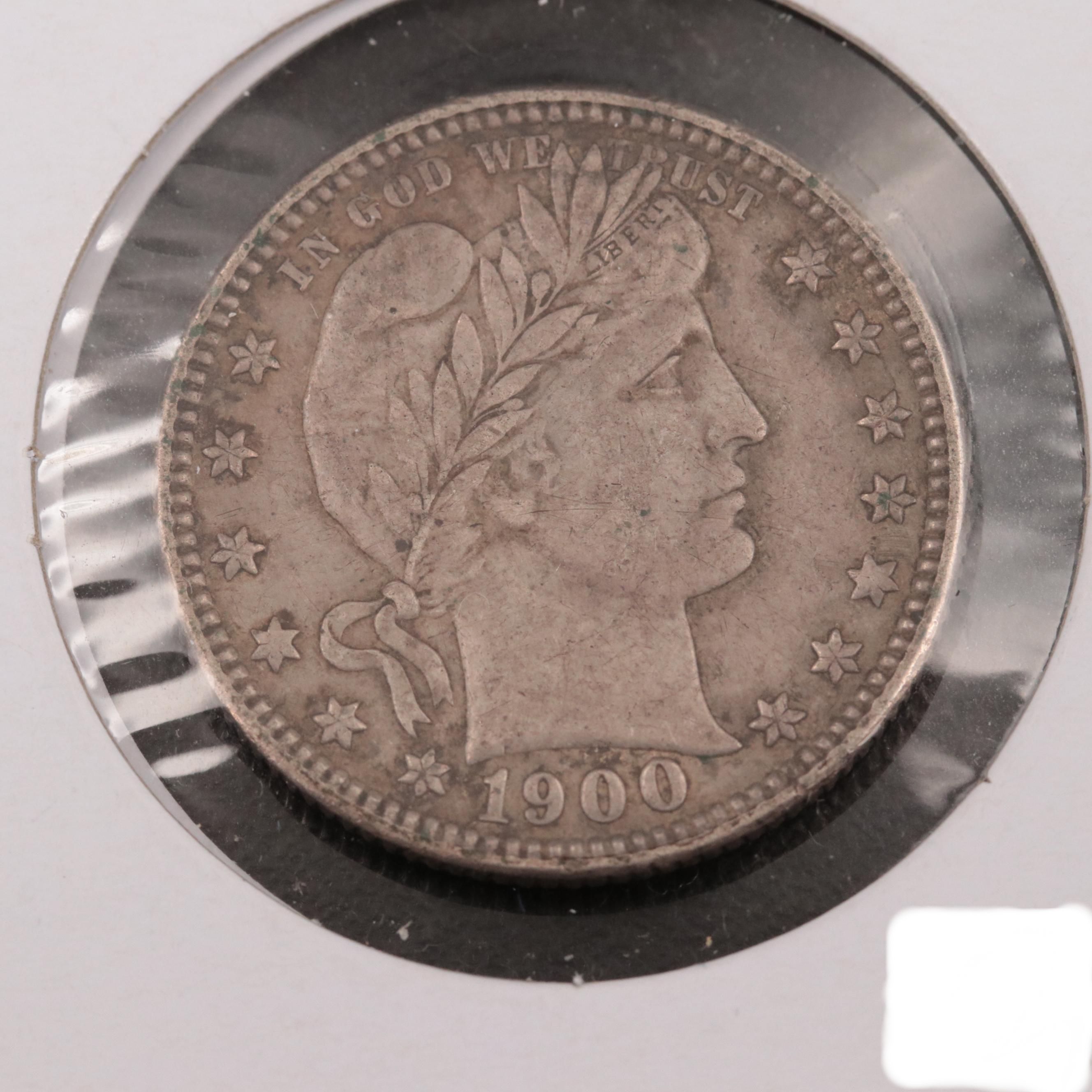 1900-O Barber Silver Quarter
