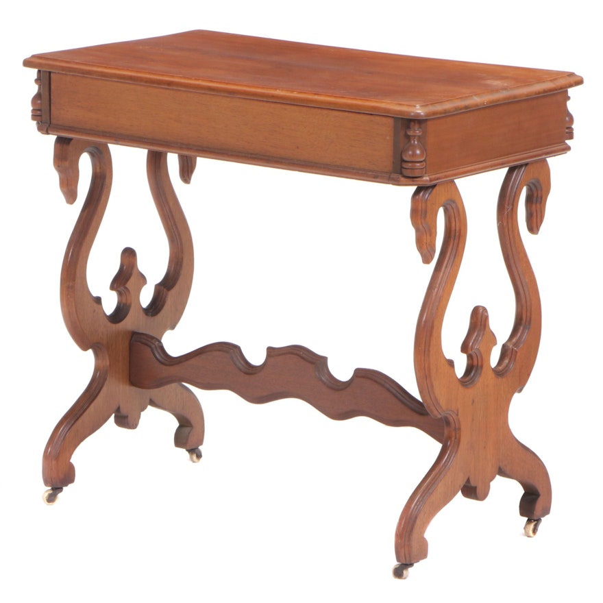 Victorian Walnut Side Table, Late 19th Century