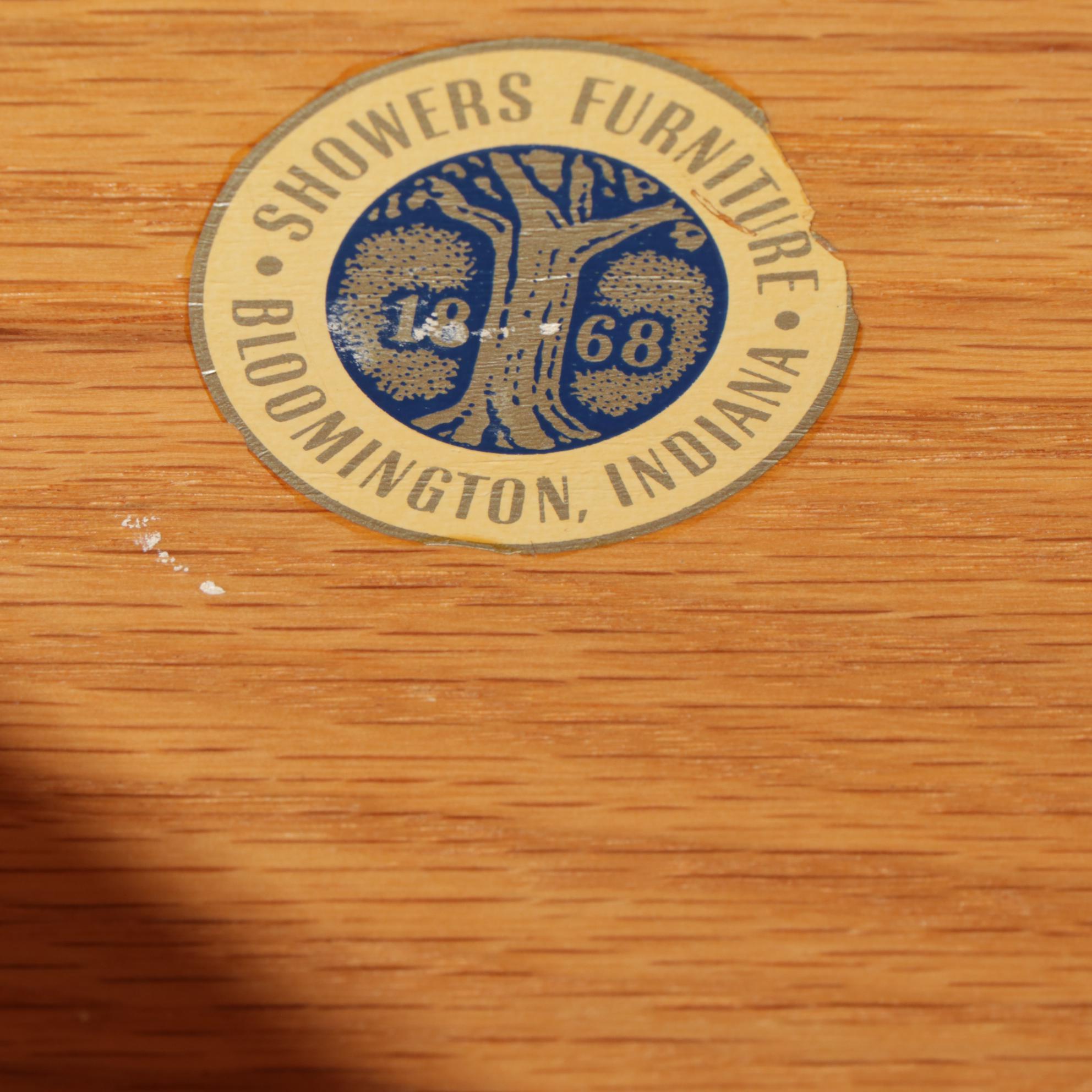 Showers Furniture Painted Oak Vanity Desk, Mid-20th Century