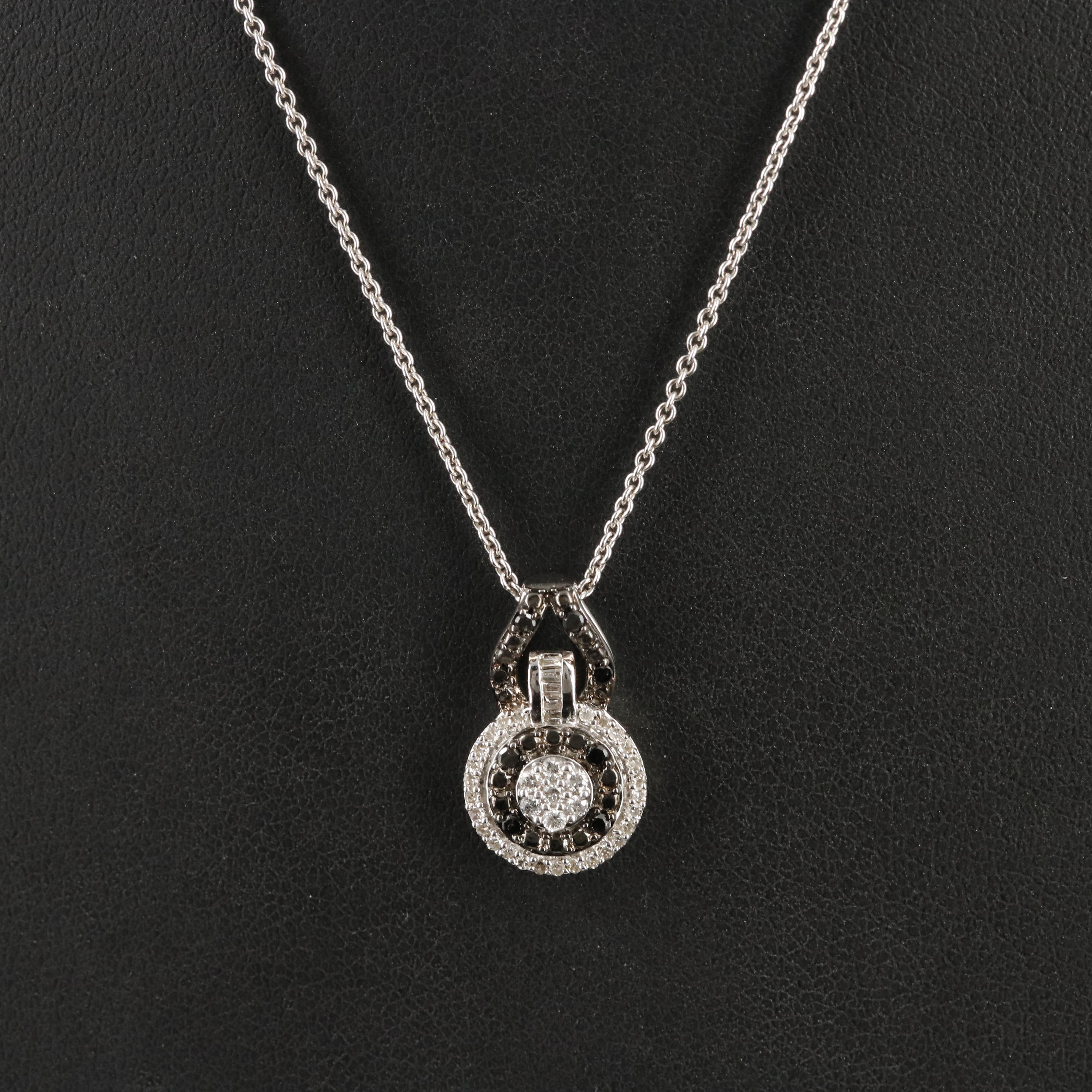 Sterling Diamond Pendant Necklace